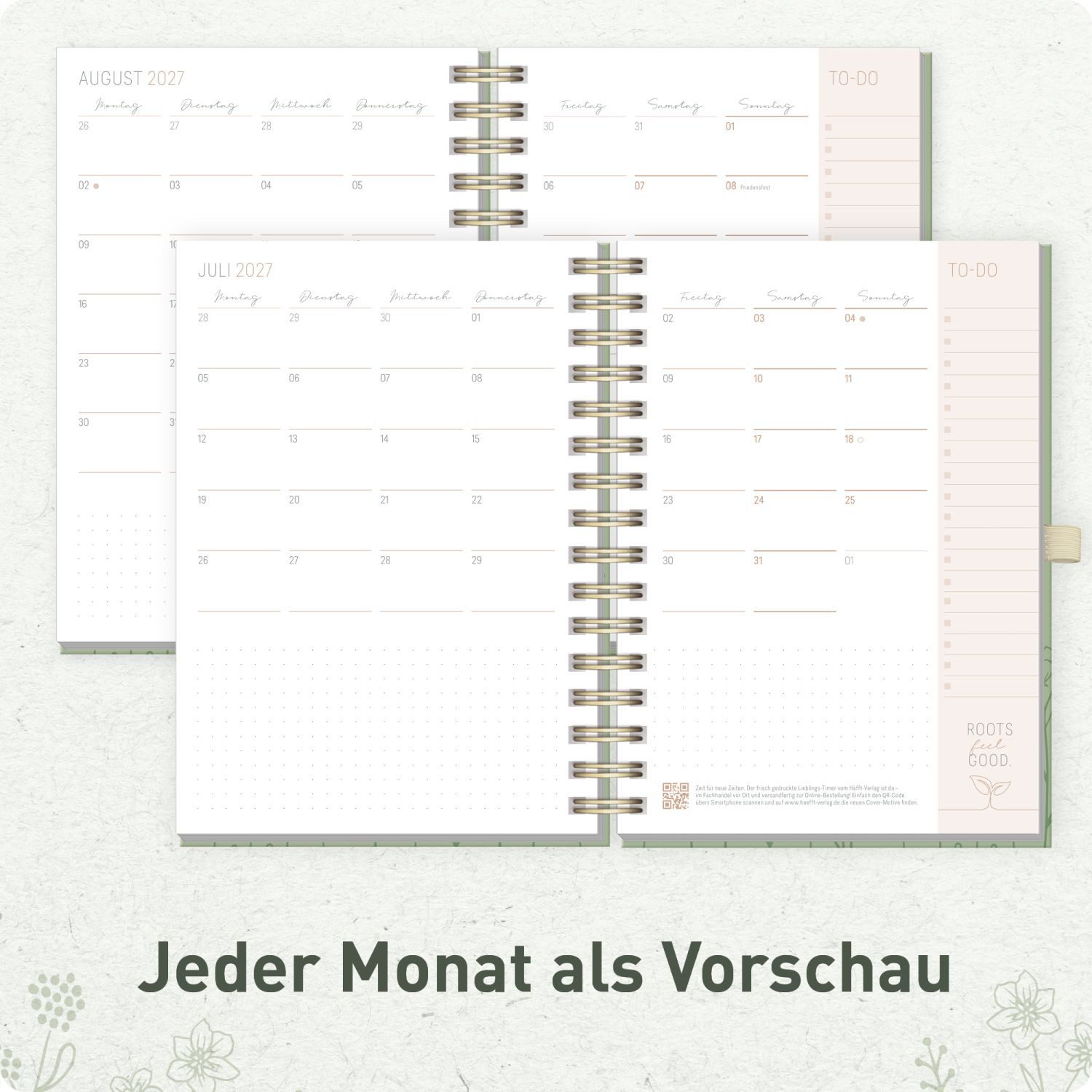 Häfft Terminkalender Lieblings-Timer Deluxe 2026/2027 / 17 Monate / A5, Wire-O-Bindung – Bild 5 von 5