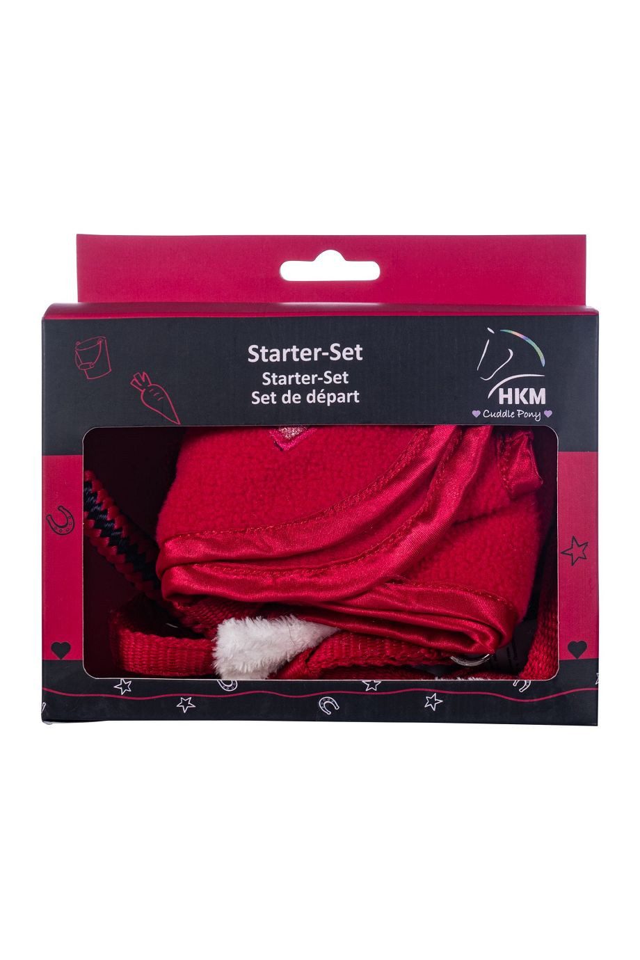 HKM Steckenpferd HKM Set Cuddle Pony verschiedene Farben Halfter, Strick und Decke
