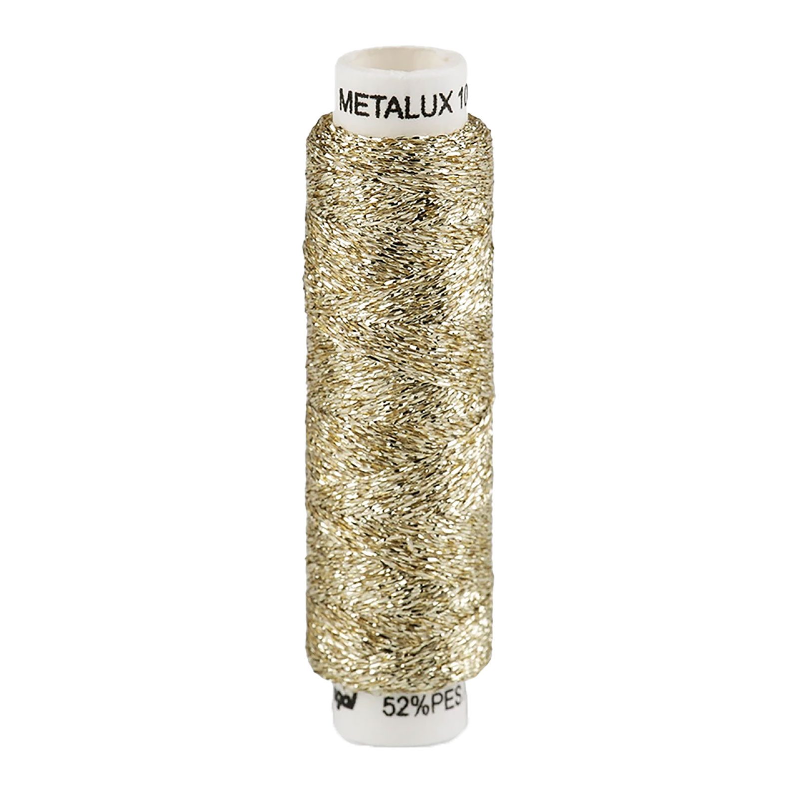 maDDma 100m / 1 Spule Metallgarn Nähgarn metallic Faden Effekt Applikation Nähgarn, 100 m, hellgold