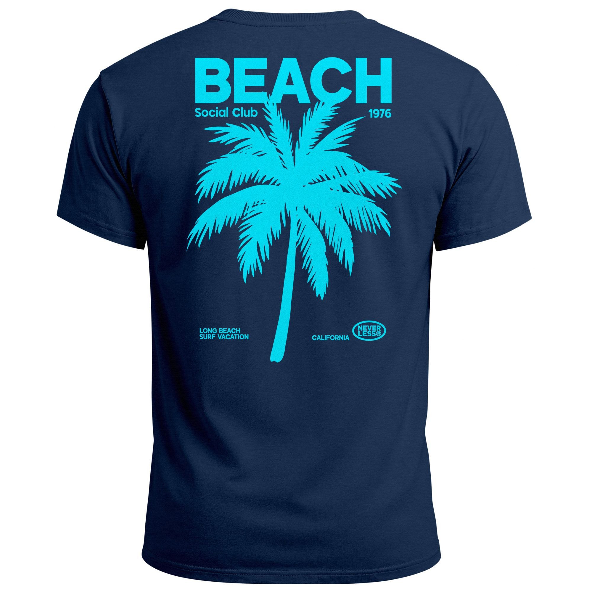 Neverless Print-Shirt Herren T-Shirt Backprint Sommer Funshirt mit Palmen P günstig online kaufen