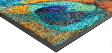 Teppich Exotic Pavo, wash+dry by Kleen-Tex, rechteckig, Höhe: 7 mm, rutschhemmend, waschbar, Wohnzimmer