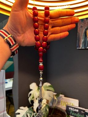 TesbihBid Kettenanhänger Gebetskette Tesbih Misbaha Amber Prayerbeads Bakalite faturan Cherry (33-tlg)