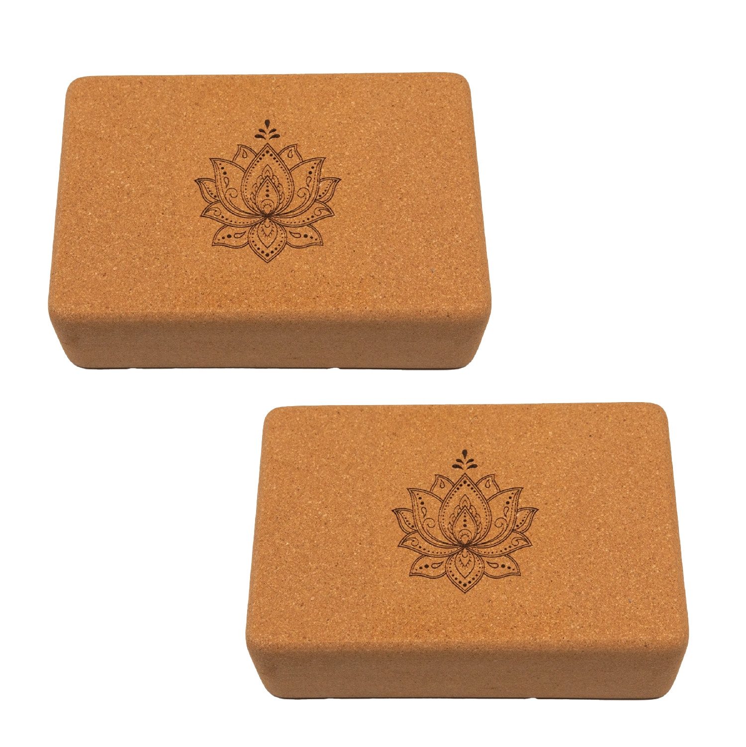 DIVASYA Yogablock Yoga Block Kork, Natürlicher Kork aus Portugal, 22,5 x 15 x 7,5 cm