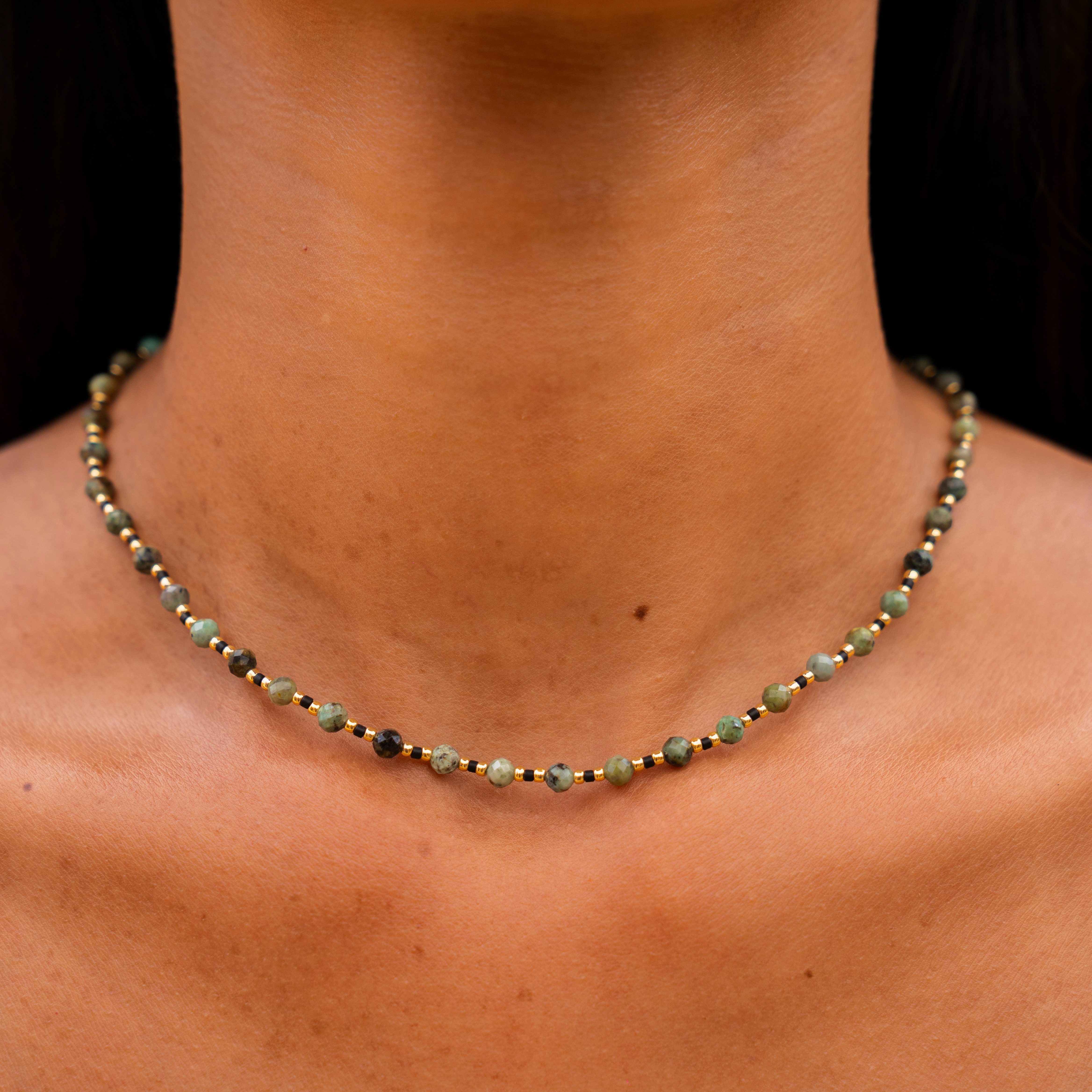 Made by Nami Perlenkette Damen Halskette Bunt 40 + 5 cm verstellbar wasserf günstig online kaufen