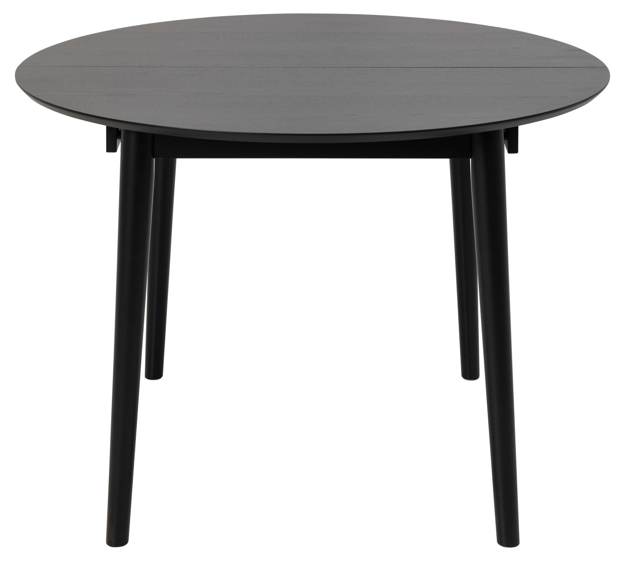 ACTONA GROUP Esstisch Montreux Tisch, Esszimmertisch, schwarz lackiertes Eichenfurnier, Schmetterlingsauszug, Blattablage