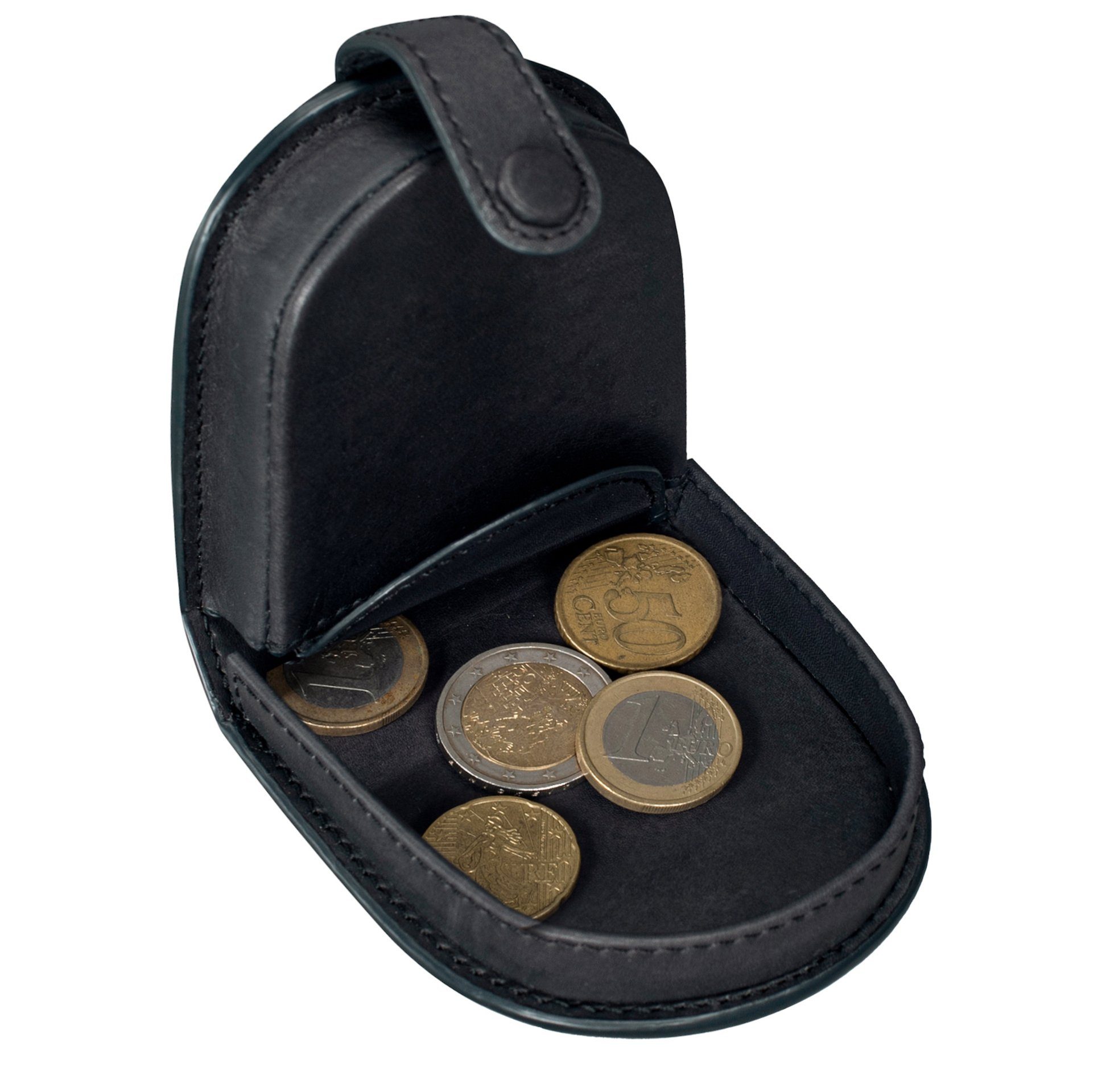 Benthill Mini Geldbörse Echt Leder Münzbörse mit Kleingeldschütte  Kleingeldbörse für Münzen, Münzfach, · Platzwunder - Diese kleine  Kleingeldbörse bietet Platz für Münzen.