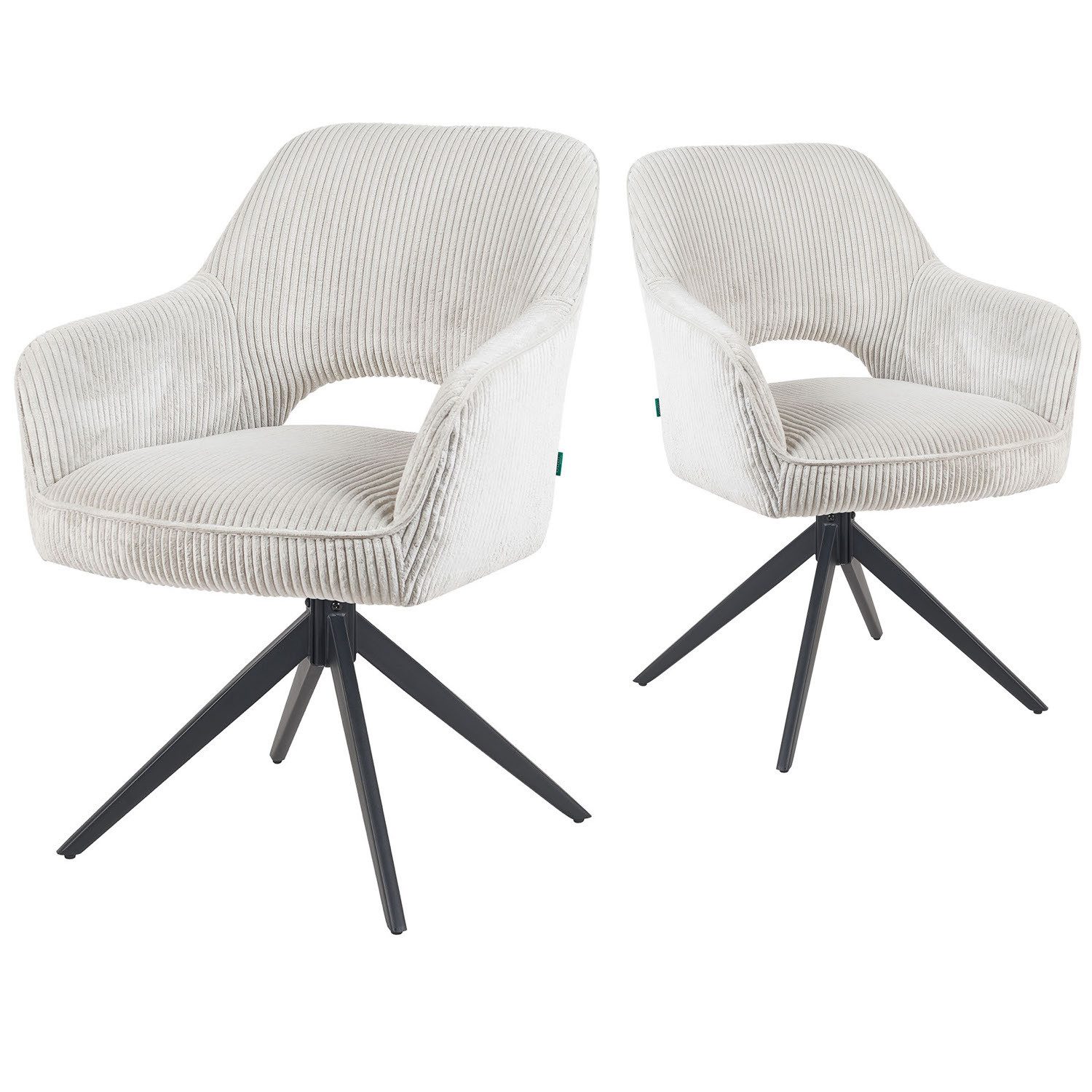 DUBI Möbel Polsterstuhl Mika-Nils 2er-Set, Federkern, günstig online kaufen