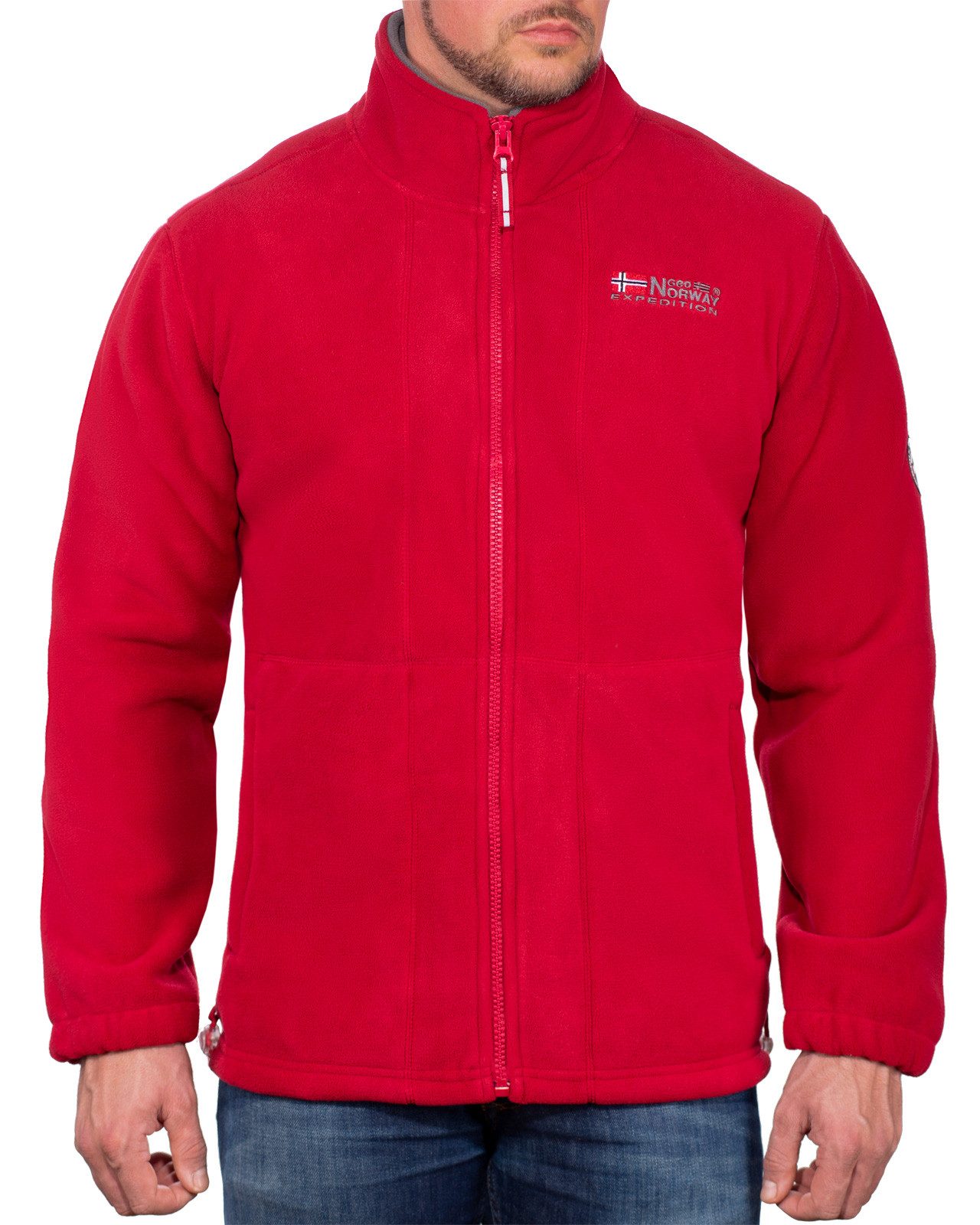 Geo Norway Fleecejacke Herren Outdoor Jacke batorleon mit Stickereien auf B günstig online kaufen