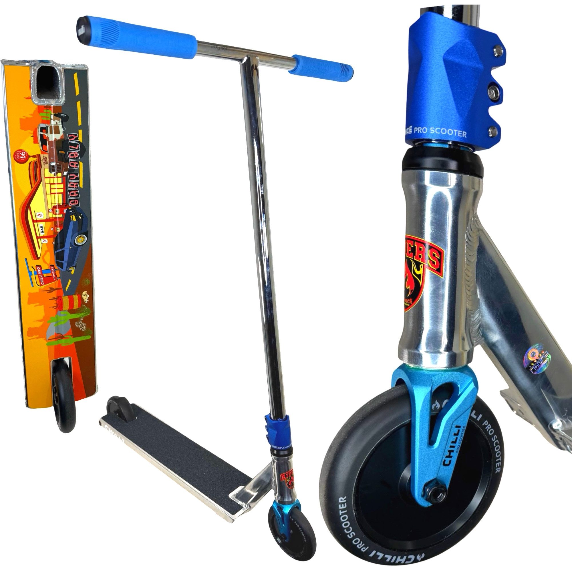 Chilli Pro Scooter Stuntscooter Chilli Pro Abby Ethic Street Custom Stunt-Scooter 92 cm Silber/Chrome