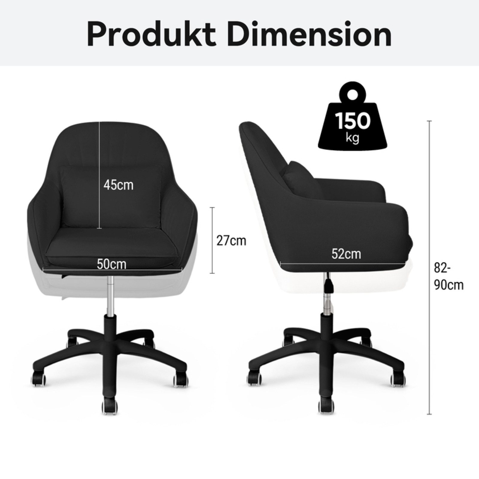 HawthyHome Bürostuhl Ergonomischer Homeoffice-Stuhl, 360° Drehbar günstig online kaufen