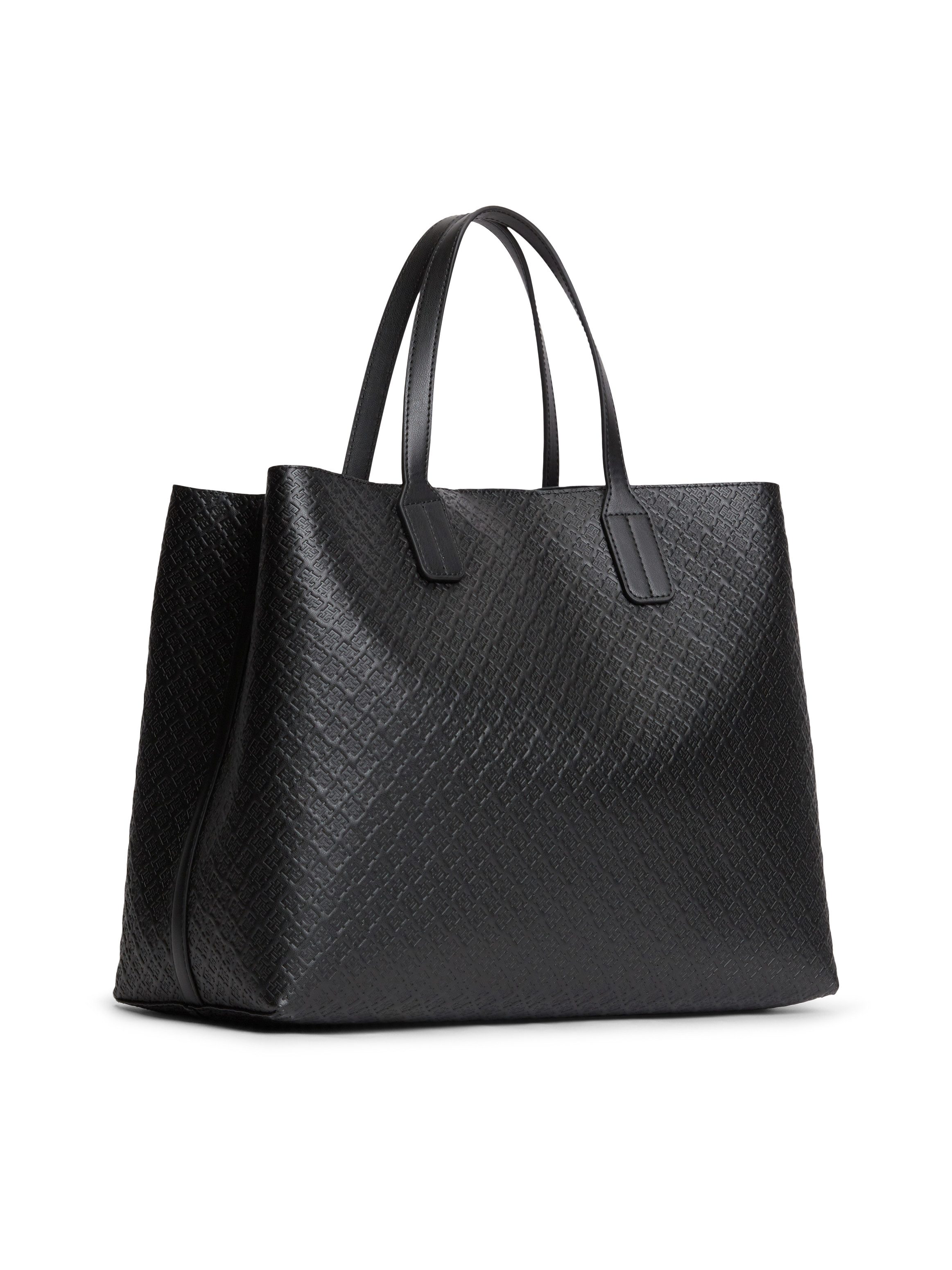 Tommy Hilfiger Handtasche TH ICON SATCHEL MONO, Damen Schultertasche, Satchel mit trendiger TH-Allover-Logoprägung – Bild 3 von 5