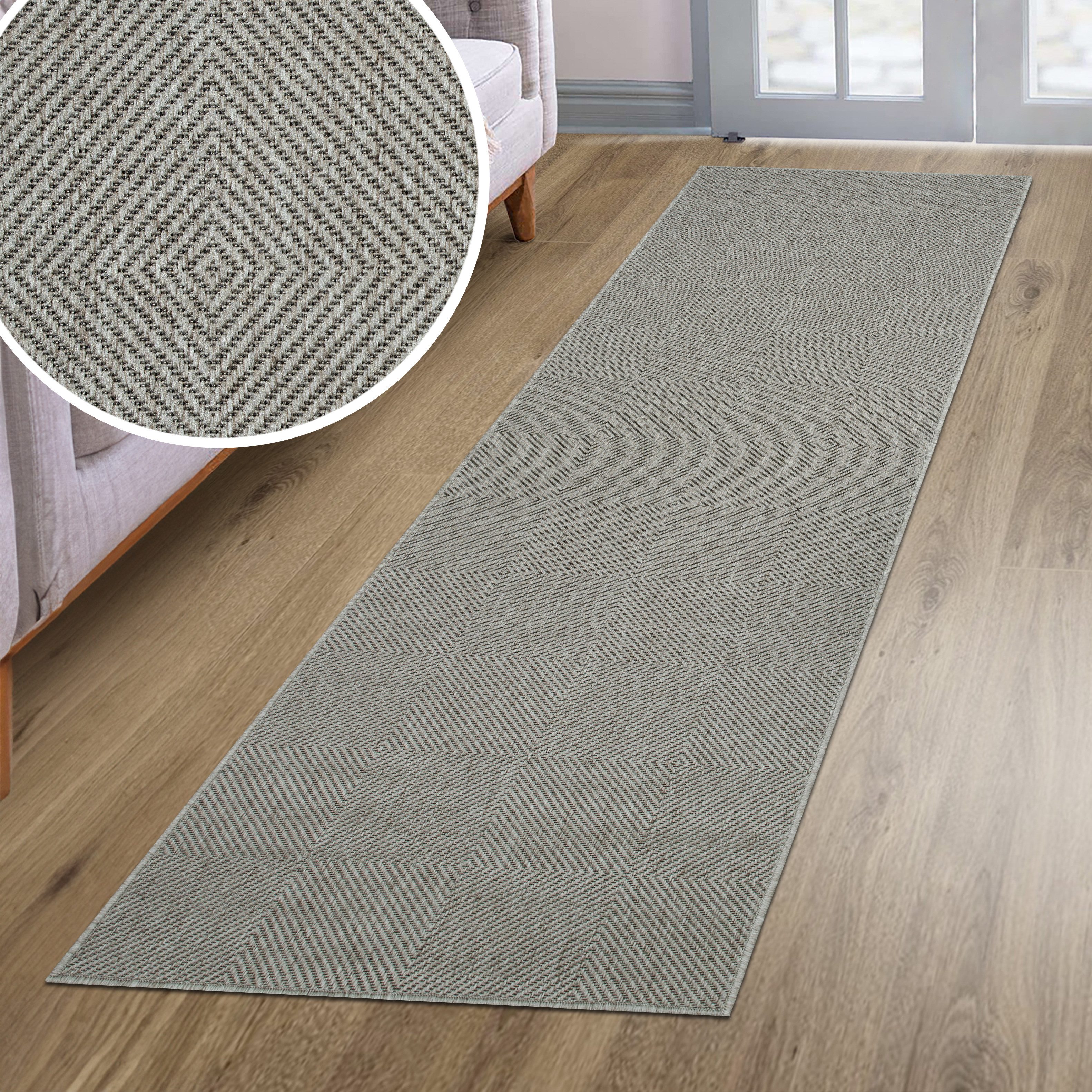 OTTO home Teppich Anna, auch als Läufer erhältlich, rechteckig, Höhe: 3 mm, In- und Outdoor geeignet, Sisal-Optik, Wetterfest & UV-beständig