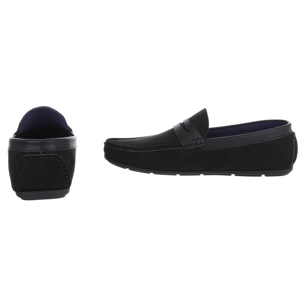 Coolwalk Herren Loafer Slipper in Veloursleder-Optik Slipper (91563782) Flach Slipper in Schwarz – Bild 5 von 5