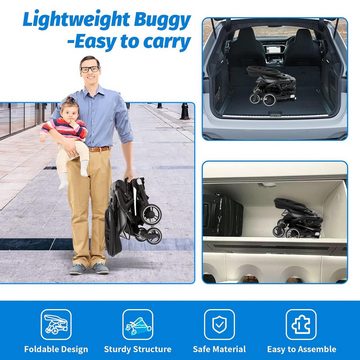Diyarts Kinder-Buggy, Komfortabler Reise-Kinderwagen mit Vielseitigkeit & Sicherheit