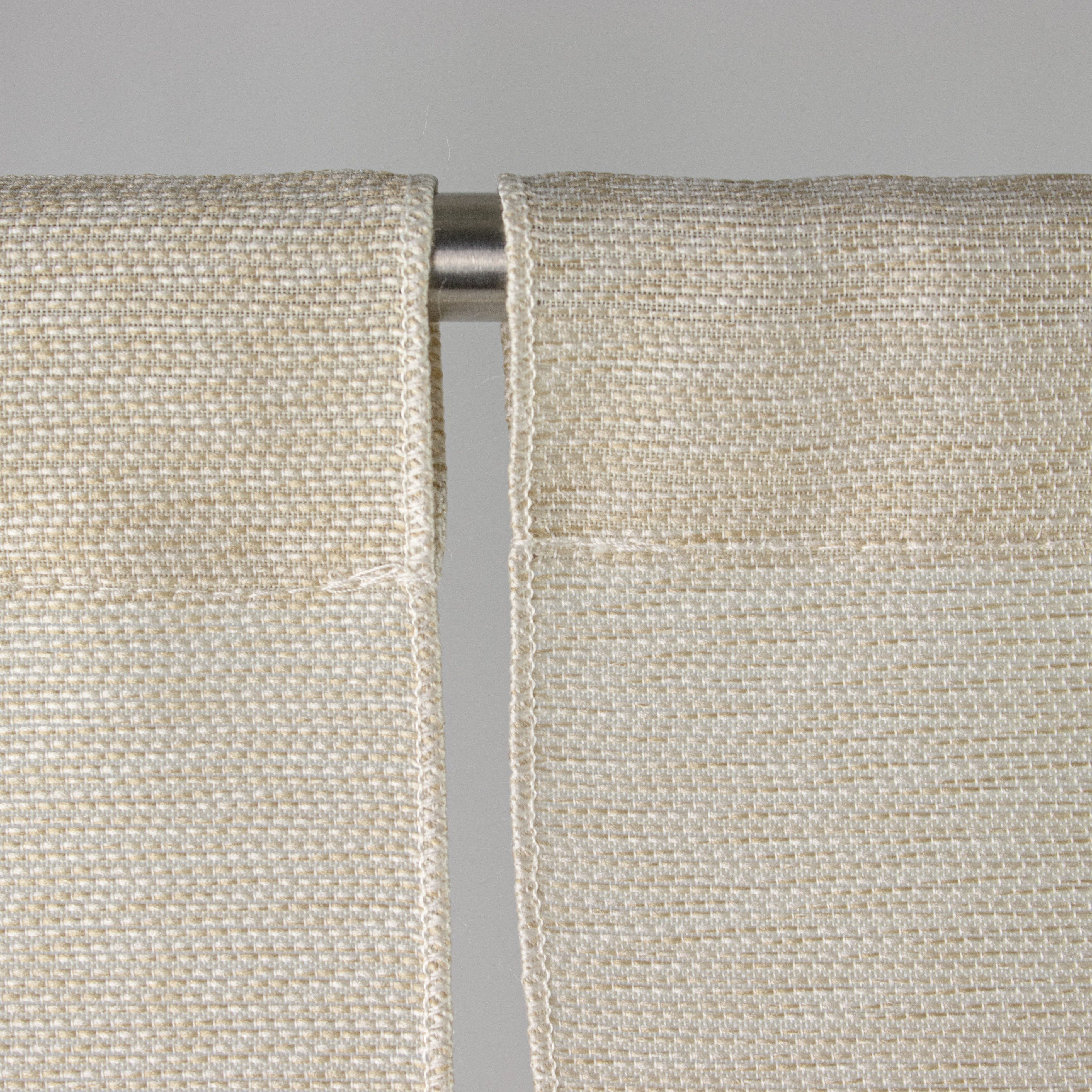 Clever-Kauf-24 Scheibengardine 4-teiliges Mini-Flächenvorhang-Set in beige günstig online kaufen