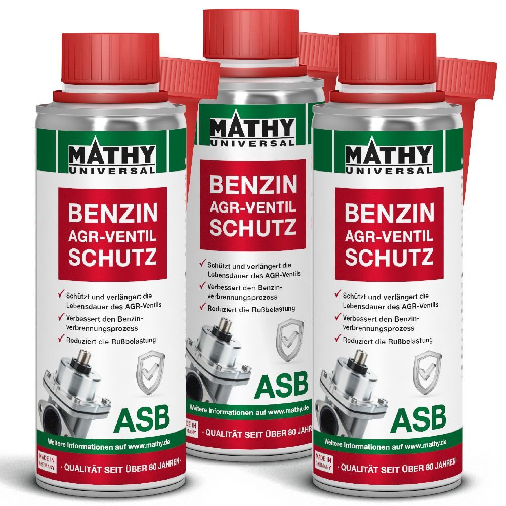 MATHY Benzin-Stabilisator MATHY-ASB AGR-Ventil-Schutz Benzin 3 x 200 ml, 0,6 l, (3-St) Pflege + Schutz des AGR-Systems