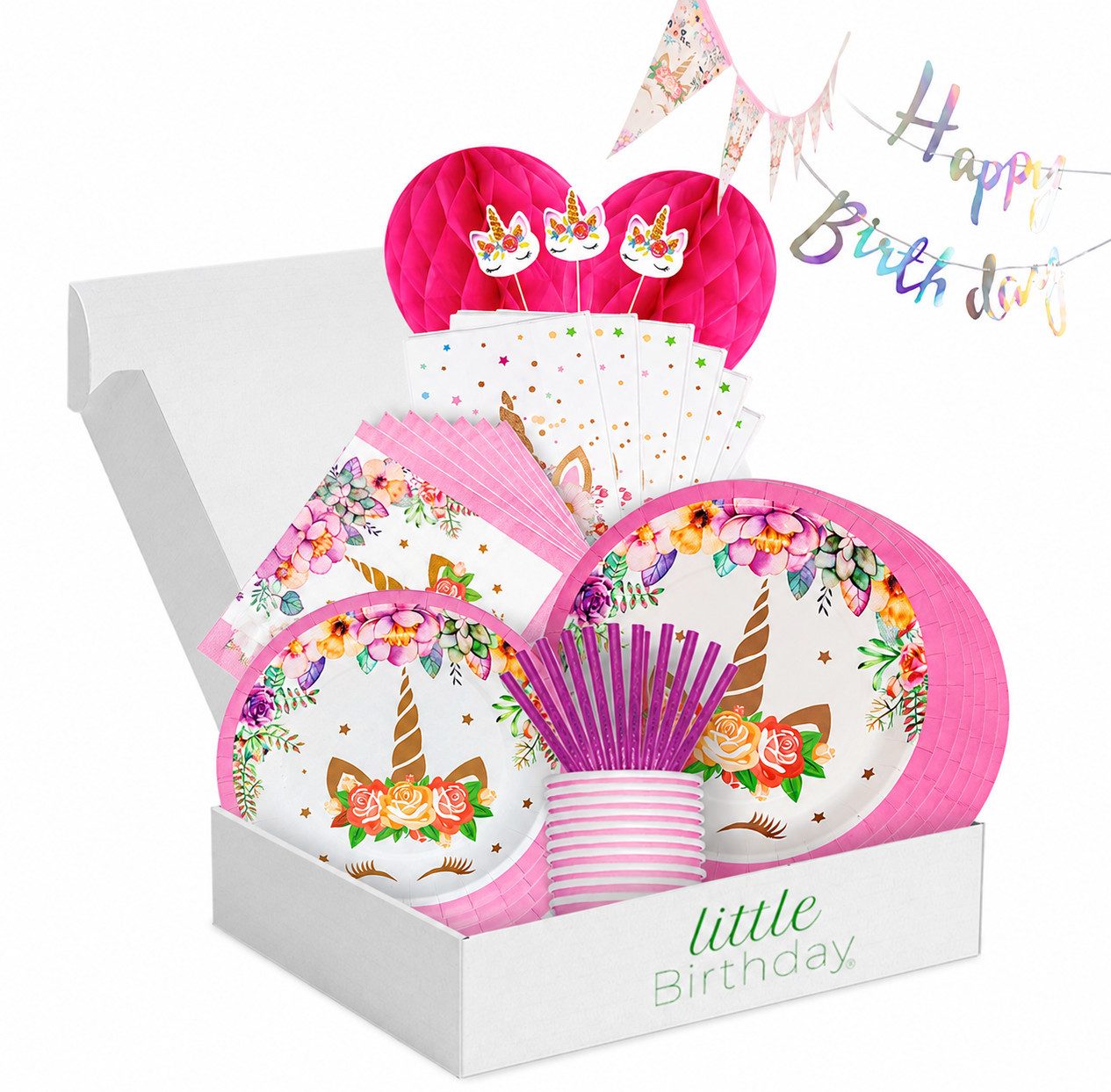 little Birthday Papierdekoration Party Set für Geburtstag oder Party