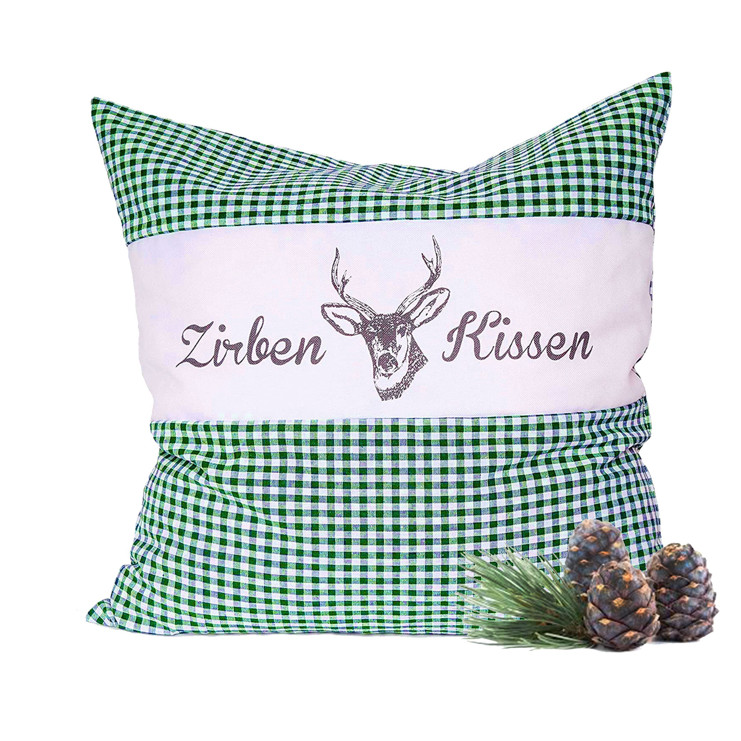 Dr. Berger Zirbenkissen Zirbenkissen Vichy Grün 30 x 30 cm