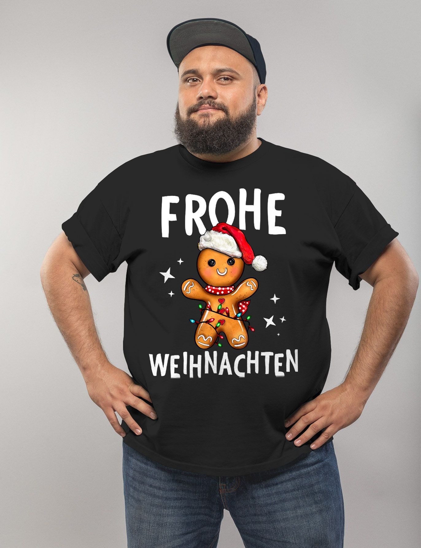 MoonWorks Print-Shirt Herren T-Shirt Frohe Weihnachten Lustig Weihnachtsshi günstig online kaufen