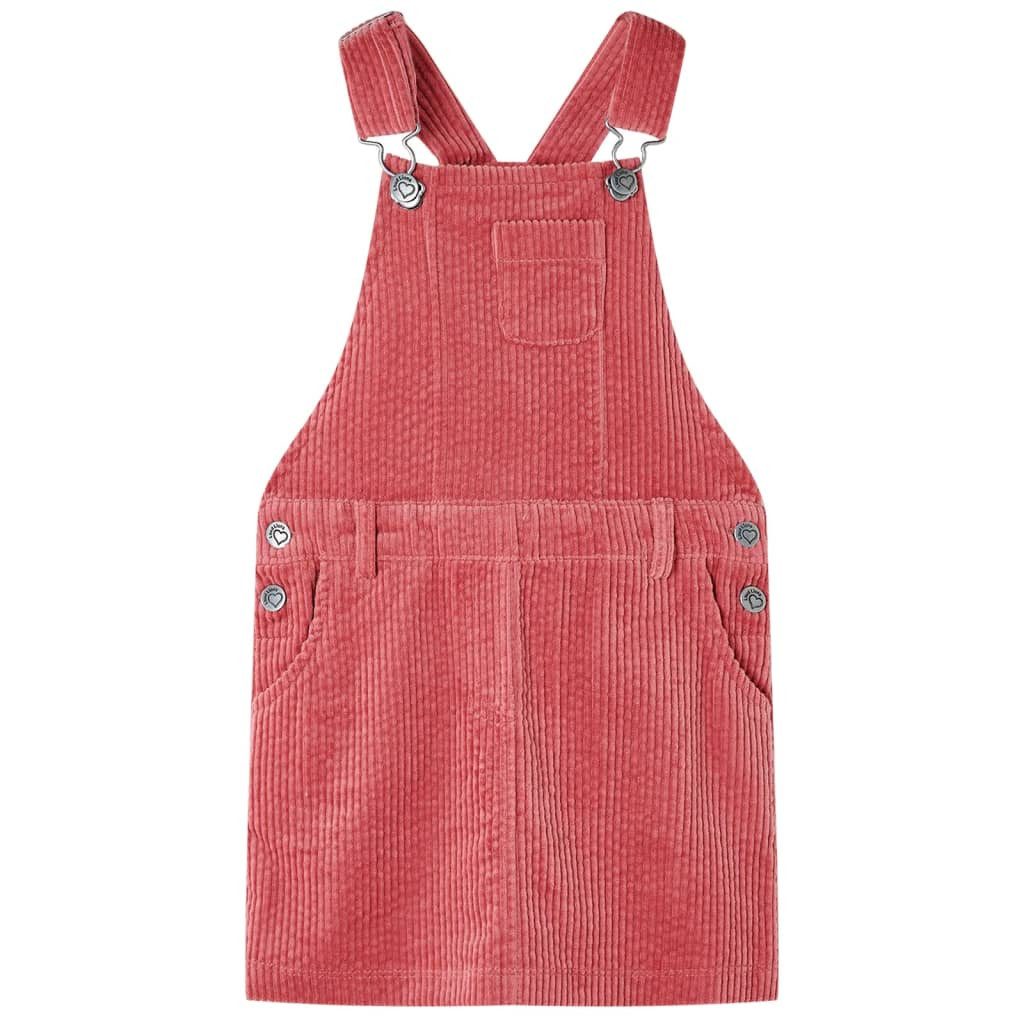 A-Linien-Kleid Kinder-Latzkleid Cord Rosa 128