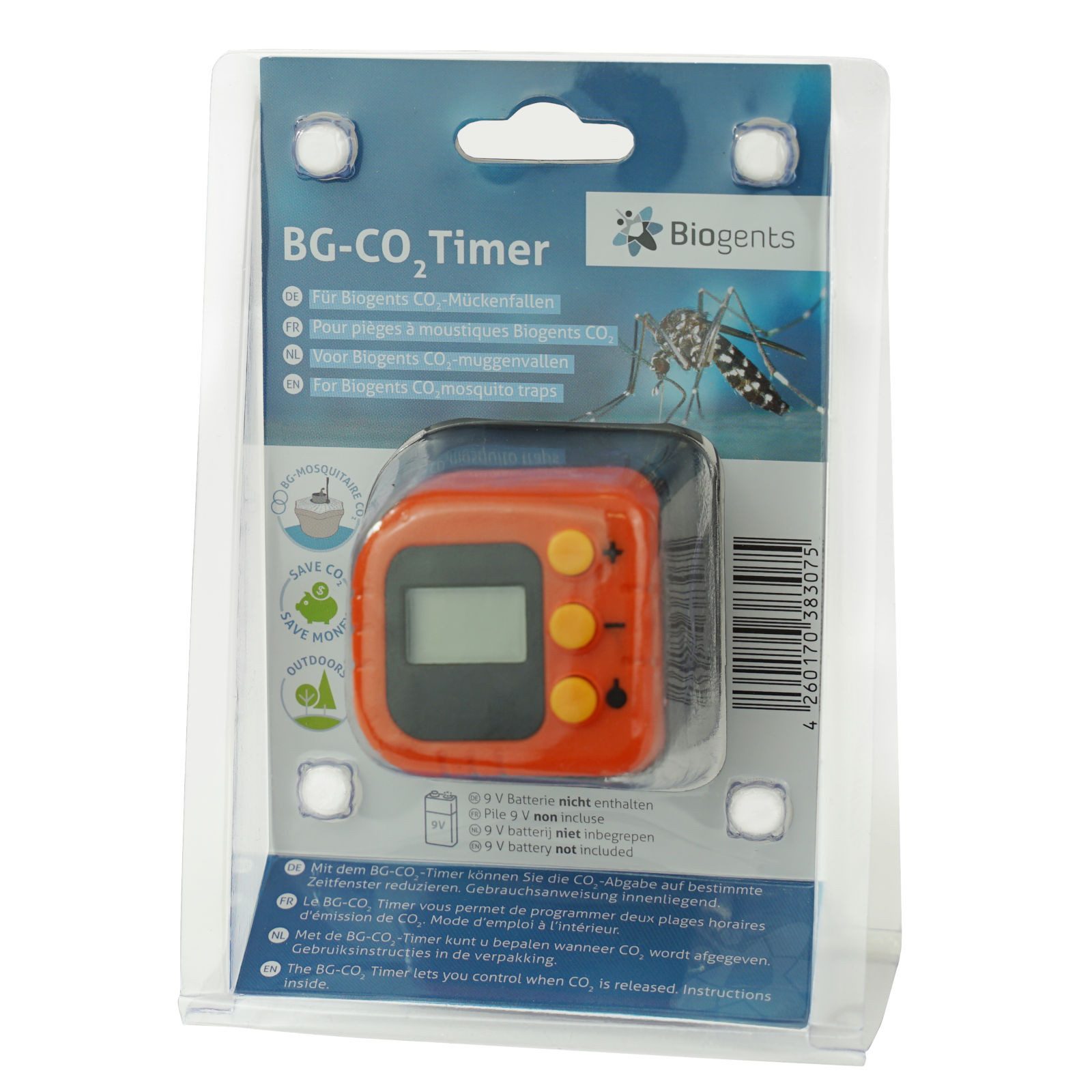 Biogents AG Ultraschall-Tierabwehr BG-CO2 Timer, Zeitschaltuhr für elektrische Mückenfalle