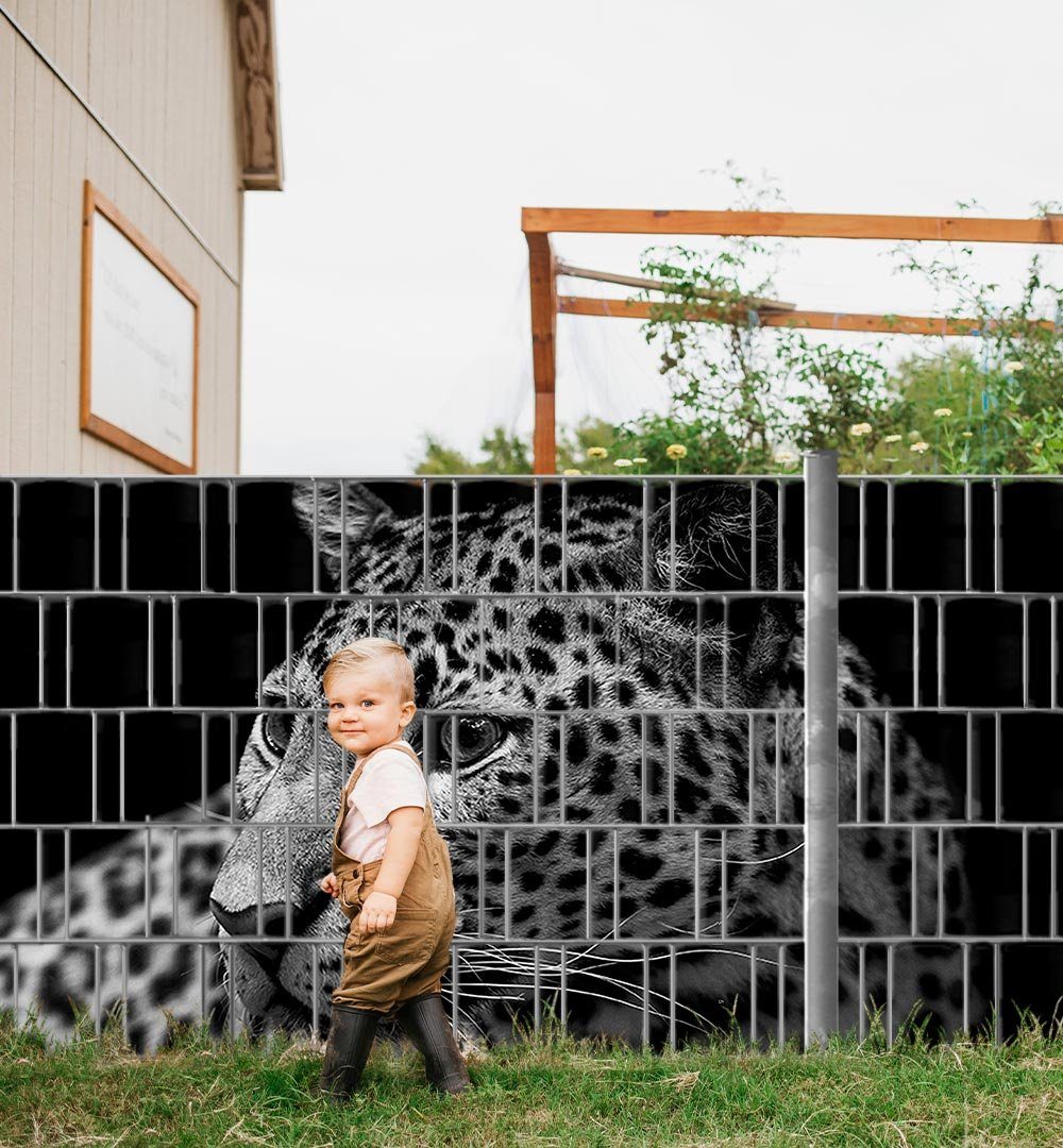 MyMaxxi Sichtschutzstreifen Sichtschutzstreifen Leopard grau Sichtschutz günstig online kaufen
