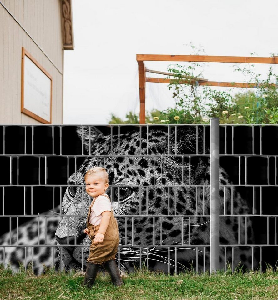 Thumbnail - MyMaxxi Sichtschutzstreifen Sichtschutzstreifen Leopard grau Sichtschutz Garten Zaun