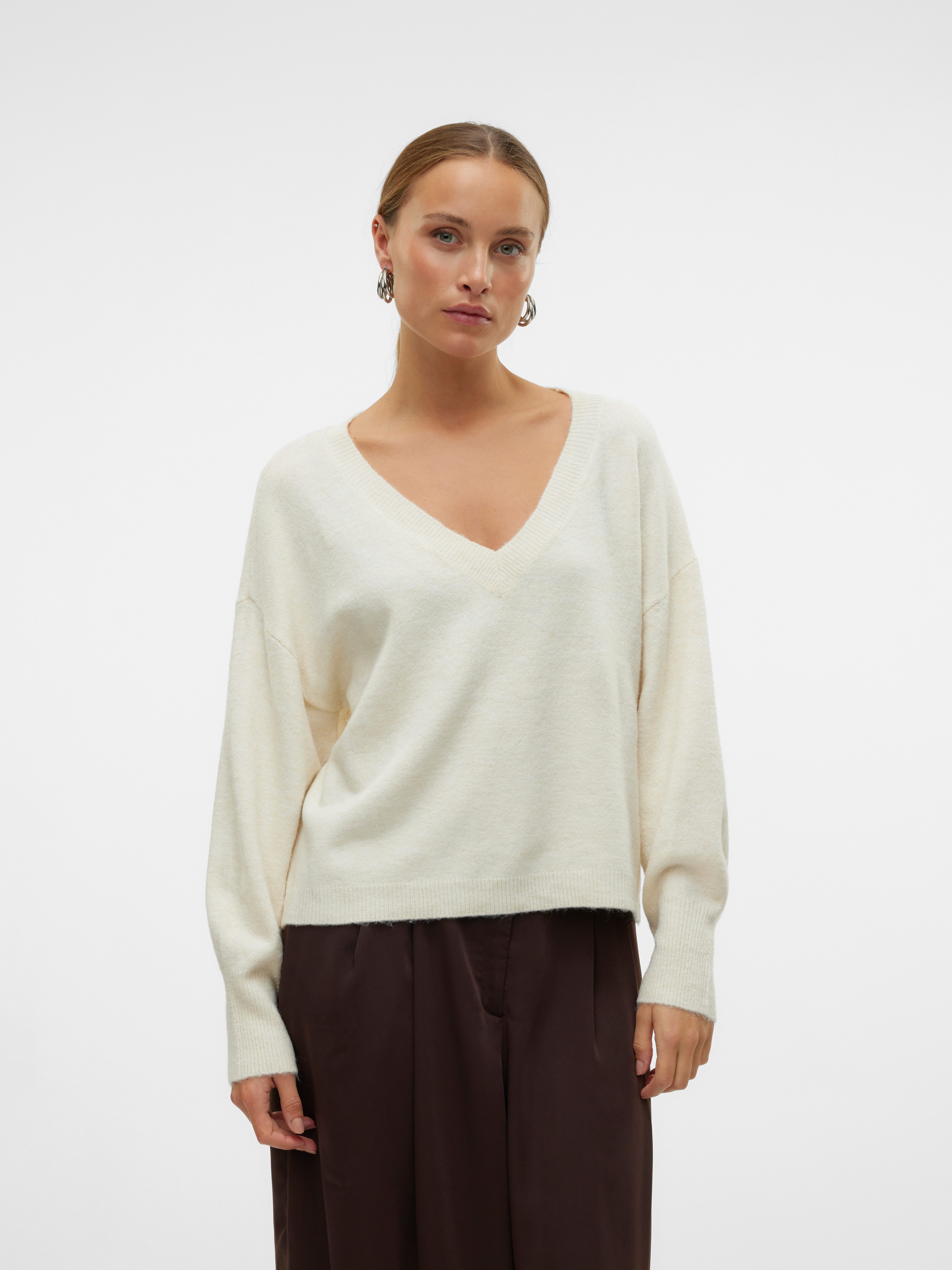 Vero Moda V-Ausschnitt-Pullover VMJUPITER LS V-NECK günstig online kaufen