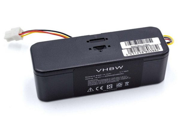 vhbw Staubsauger-Akku passend für Kompatibel mit Samsung Navibot VR10BTBATBB/SW, VR10BTBATUB/SW Haushalt Staubsauger (2000mAh, 14,4V, Li-Ion) 2000 mAh