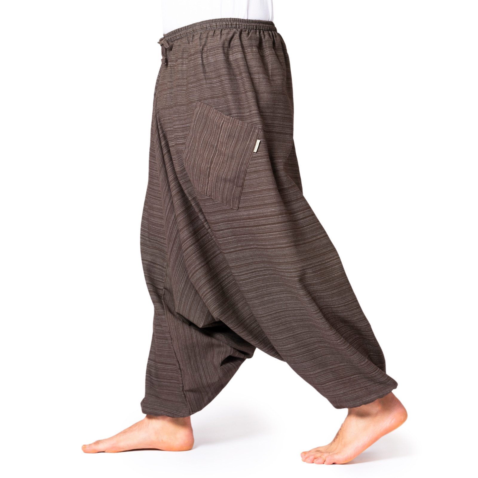Haremshose Aladinhose Lini Haremshose aus 100% Baumwolle grob gewebt