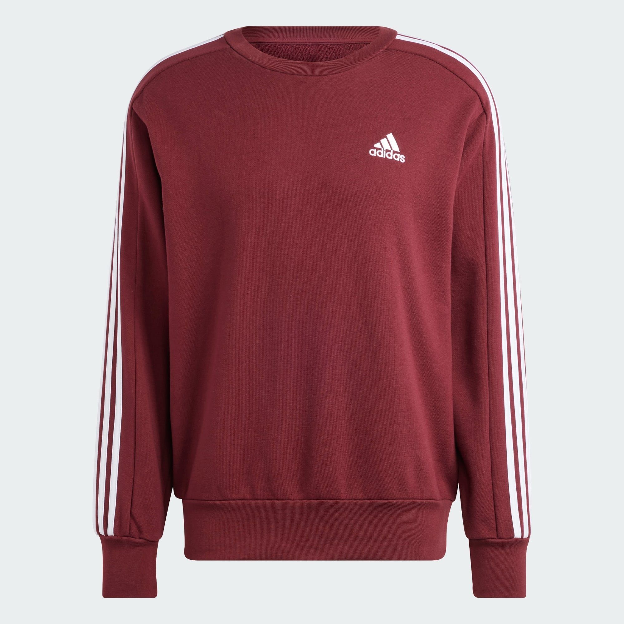 Shadow adidas SWEATSHIRT White Red Sportswear 3-STREIFEN Sweatshirt ESSENTIALS FRENCH / TERRY