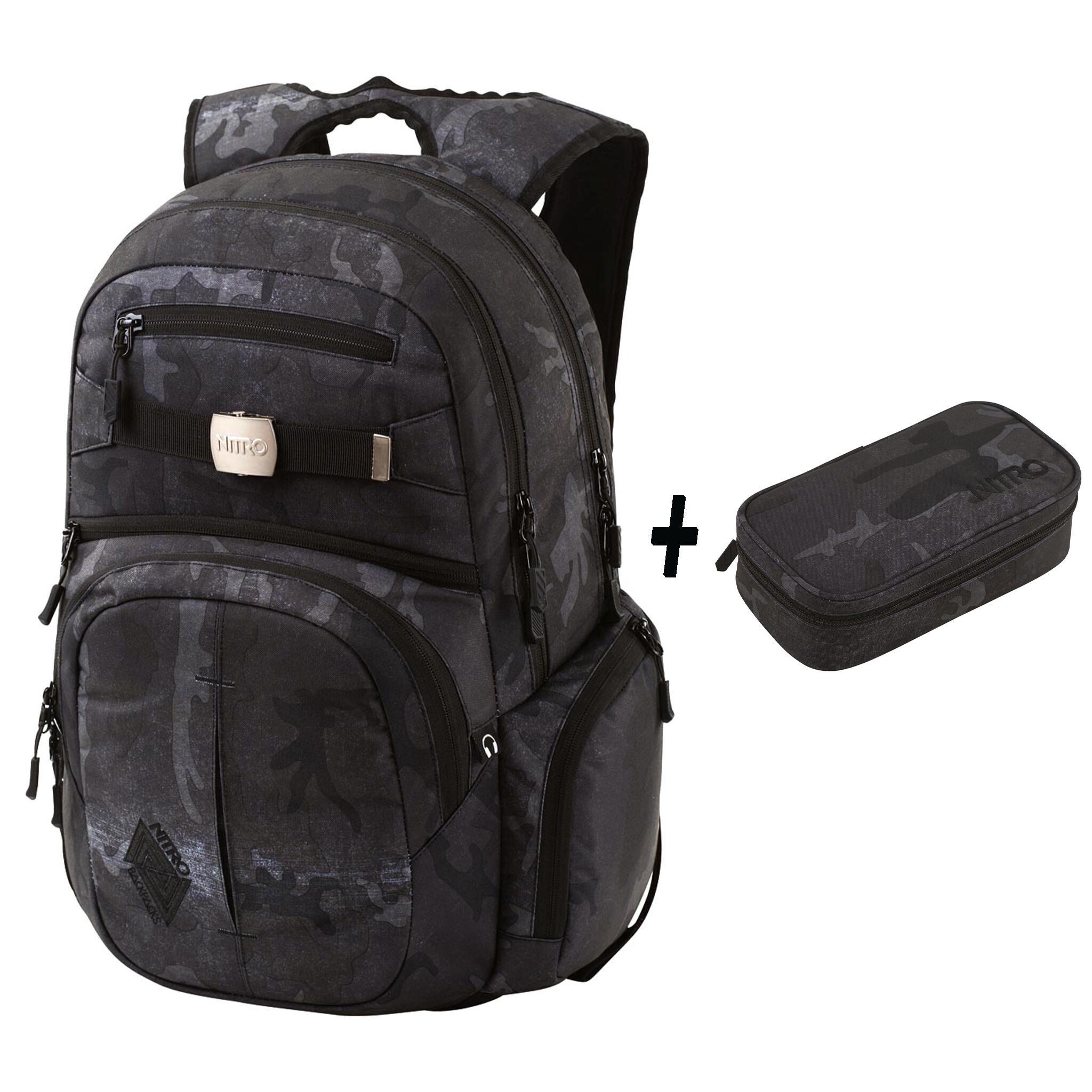 NITRO Rucksack Set Hero (Kein Set, 1-tlg), mit 17-Zoll-Laptopfach, bequeme Rückenpolsterung