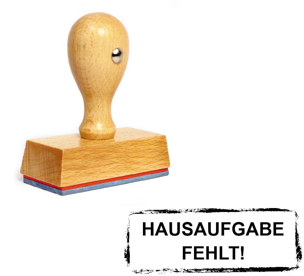 Dekolando Stempel Lehrerstempel Schule HAUSAUFGABE FEHLT