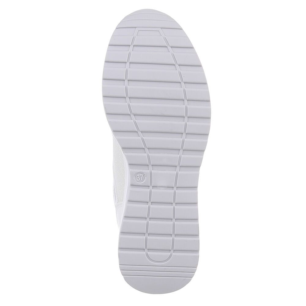 Ital-Design Damen Low-Top Freizeit Sneaker (88843627) Keilabsatz/Wedge Sneakers Low in Weiß
