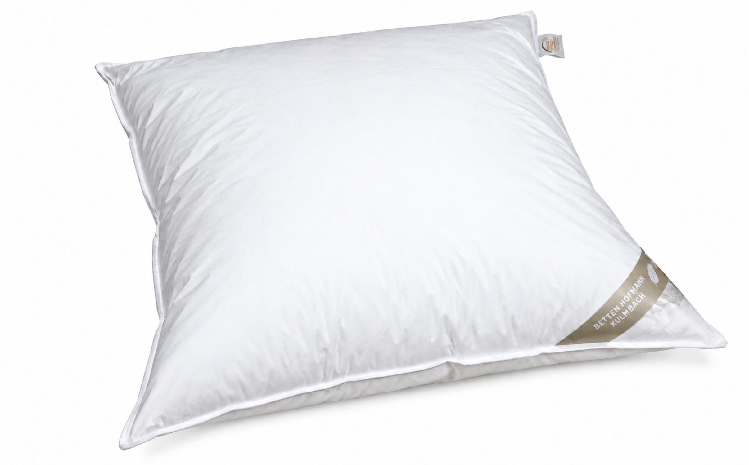 Betten Hofmann Daunenkissen Betten Hofmann Kopfkissen 80x80 cm Daunenkissen aus 100% Daunen 600 g, Füllung: 100% Daunen, Bezug: 100% Baumwolle, Seitenschläfer, Bauchschläfer, Rücksenschläfer, für Hausstauballergiker geeignet, made in Germany