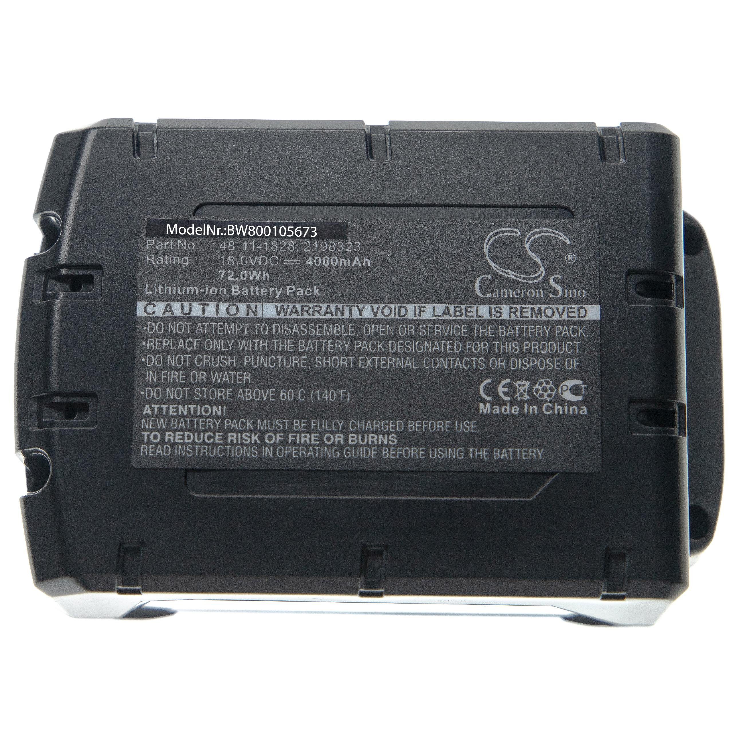 AEG Akku Super Li-Ion) mAh mit für Kompatibel 18T Torque SB2E Elektrowerkzeug 4000 18V, (4000mAh, passend vhbw