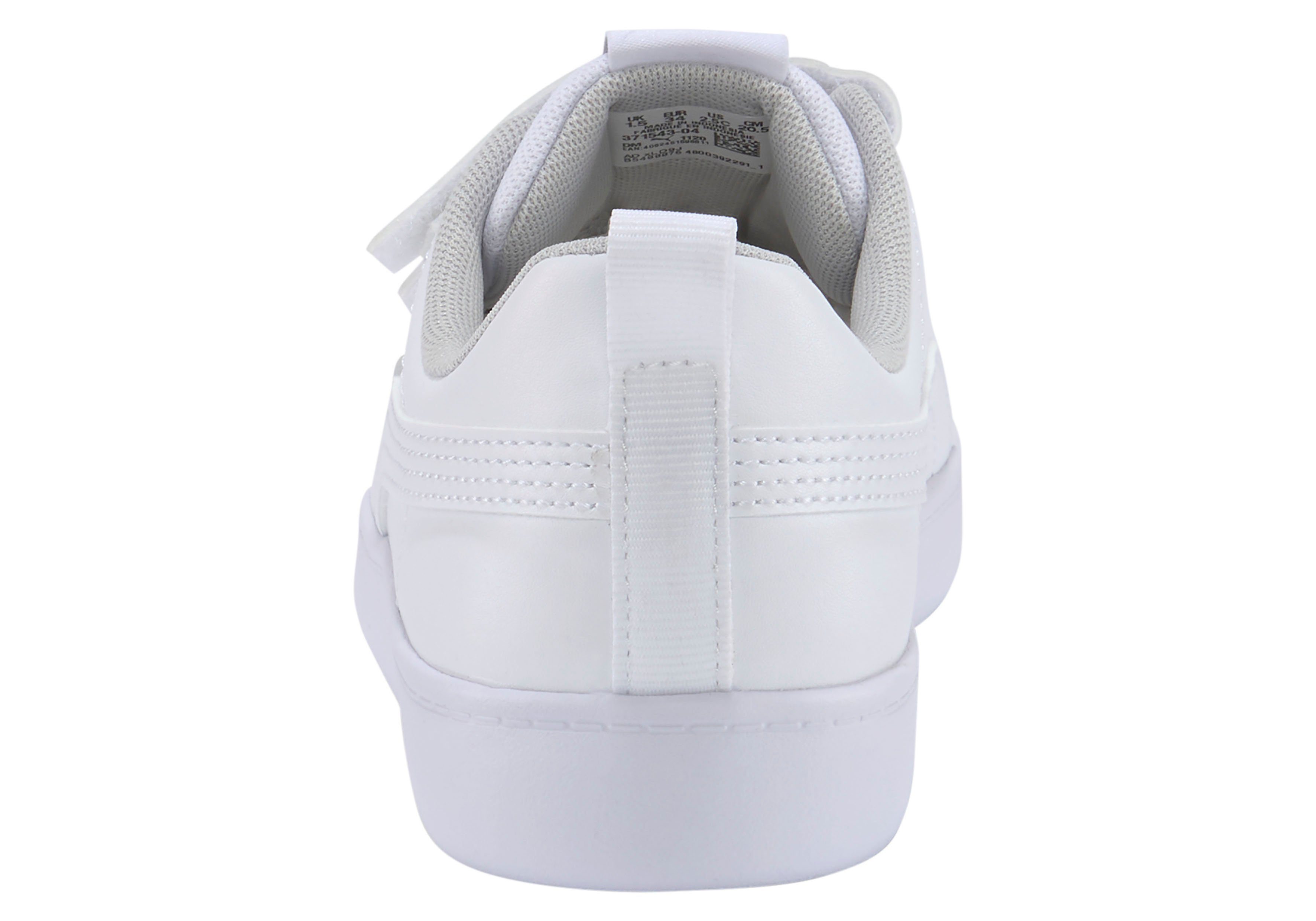 V v2 Courtflex PUMA Klettverschluss Sneaker PS mit für weiß Kinder