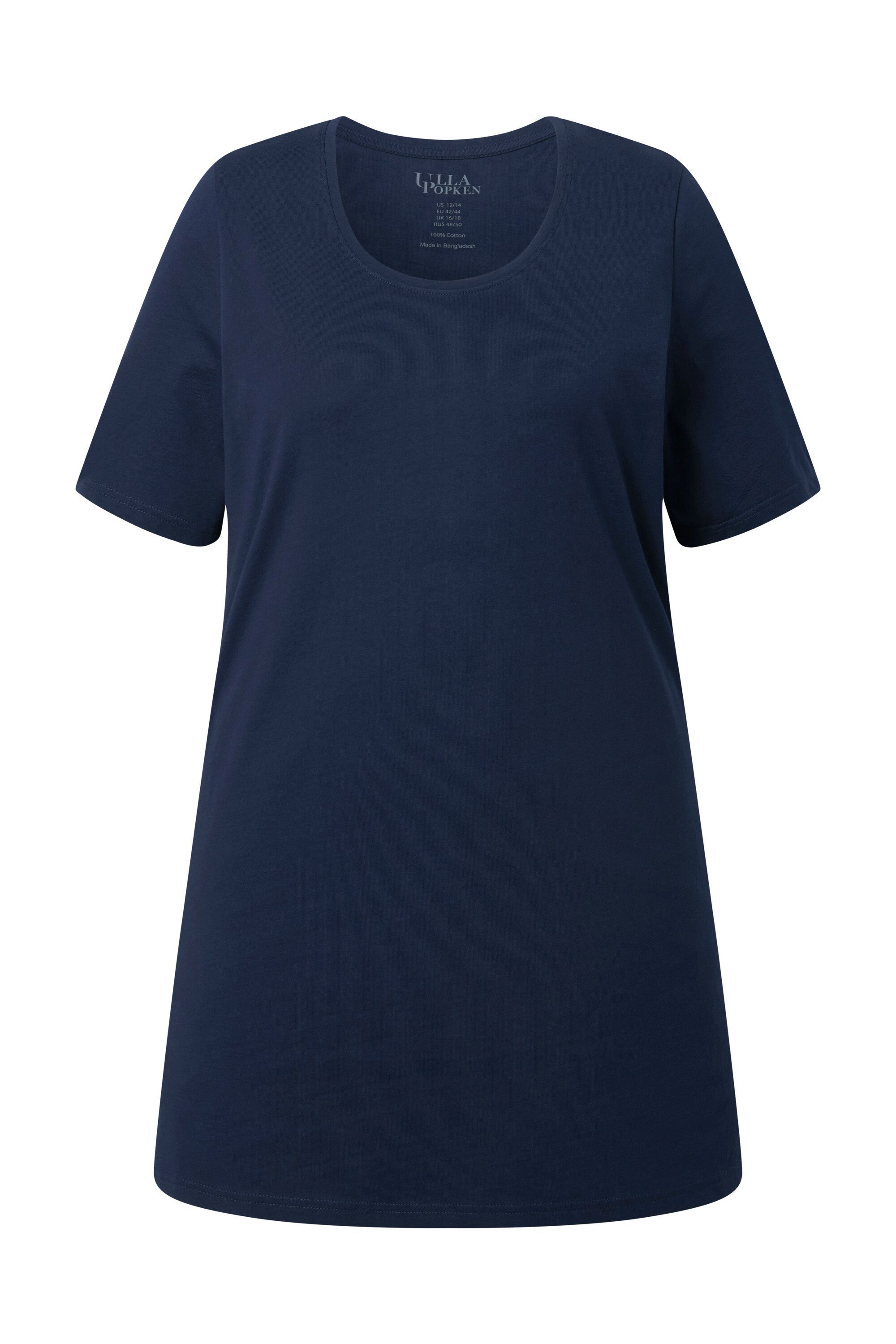 Ulla Popken Longshirt Longshirt A-Linie Rundhalsausschnitt Halbarm – Bild 2 von 4