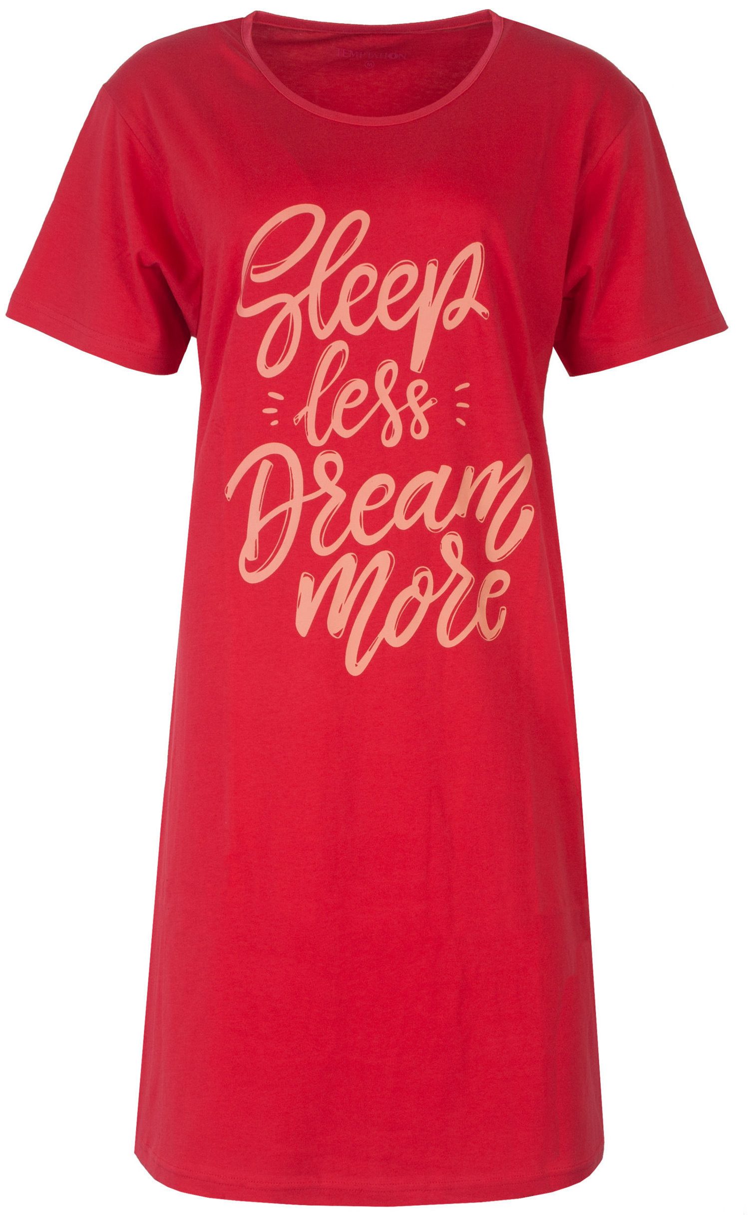 TEMPTATION Nachthemd Damen Schlafshirt mit kurzem Arm (1-tlg) Baumwolle