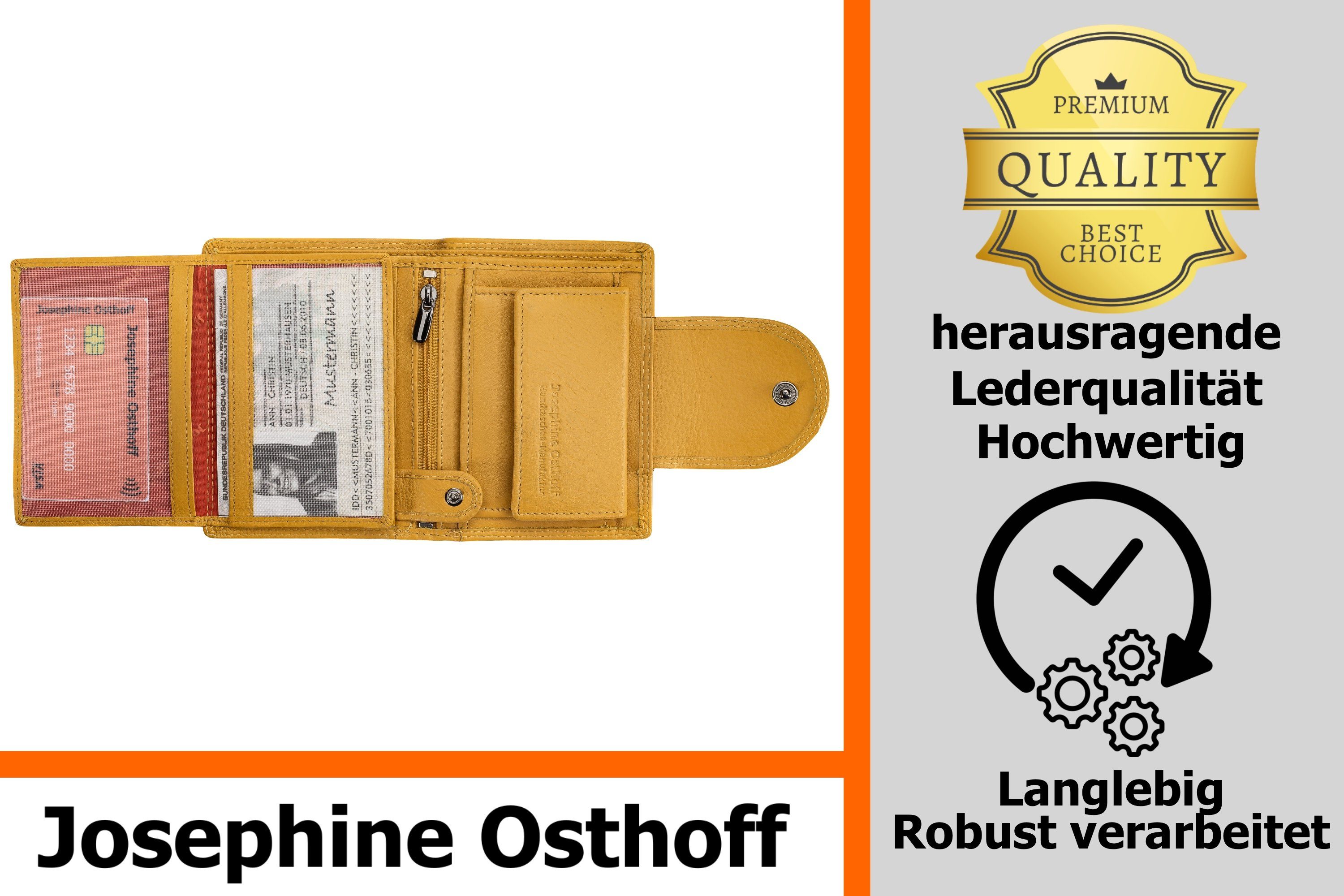 Josephine Osthoff Brieftasche Wiener Minibrieftasche Geldbörse gelb