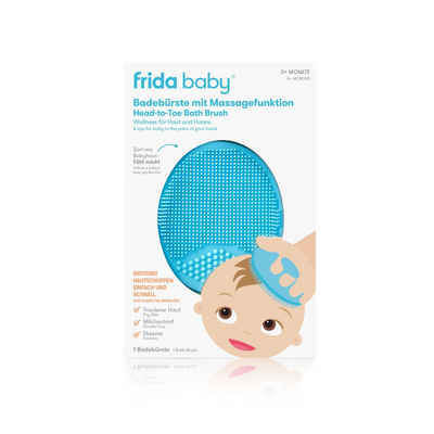 Frida Badebürste Badebürste mit Massagefunktion für Babys und Kleinkinder, 100 % antibakterielles Silikon, Alter: 0+ Monate