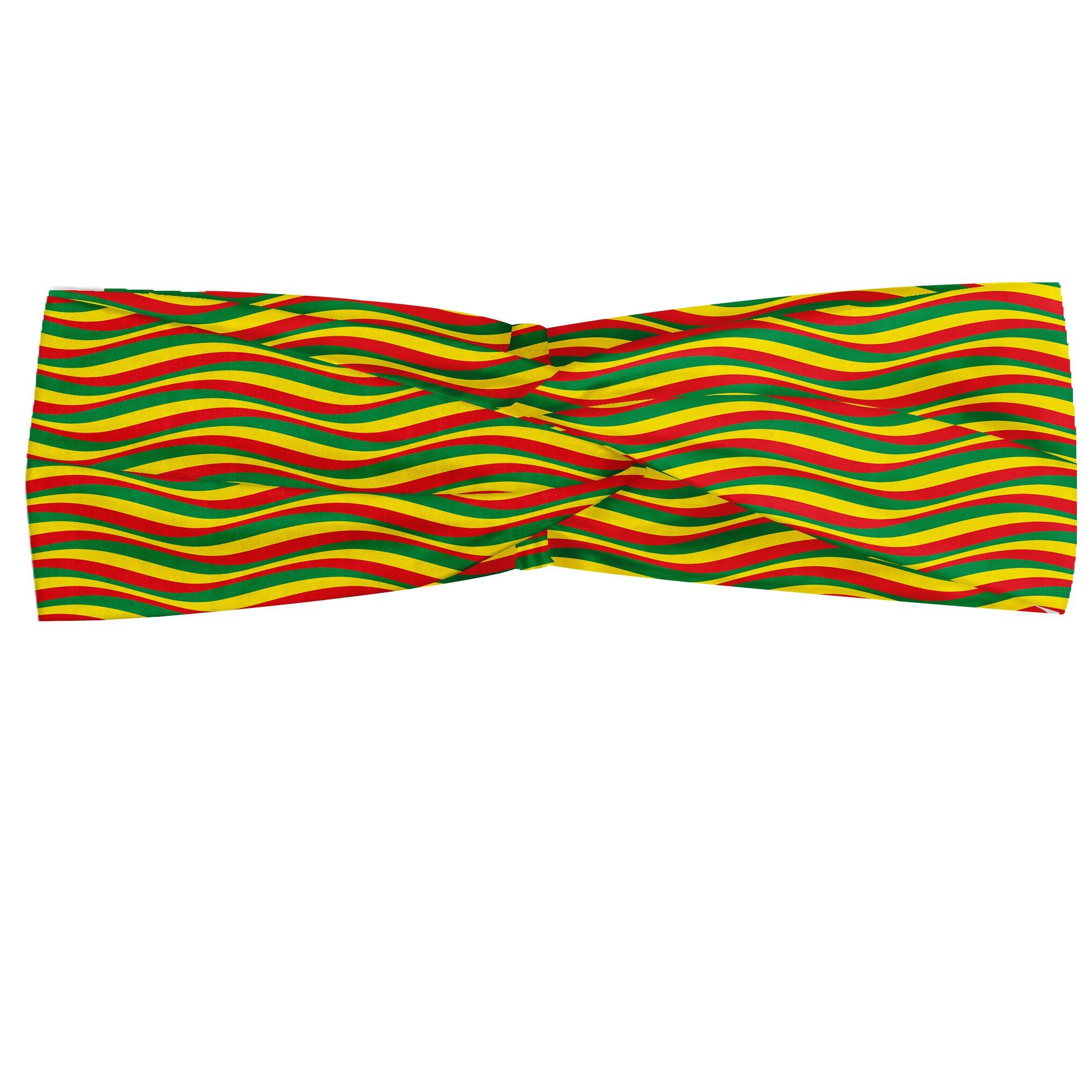 Abakuhaus Stirnband Elastisch und Angenehme alltags accessories Rasta Ethiopian gewellte Streifen