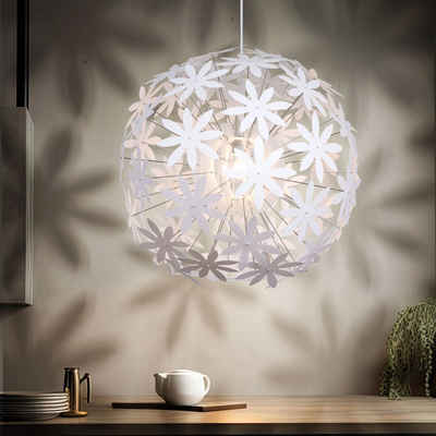 Globo Hängeleuchte, Leuchtmittel nicht inklusive, Design Pendel Leuchte Schlaf Zimmer Decken Hänge Lampe Blüten