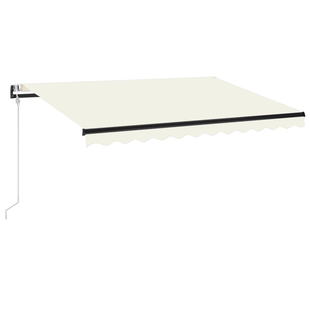 vidaXL Markise Gelenkarmmarkise Automatisch 350x250 cm Creme Balkon Terrasse