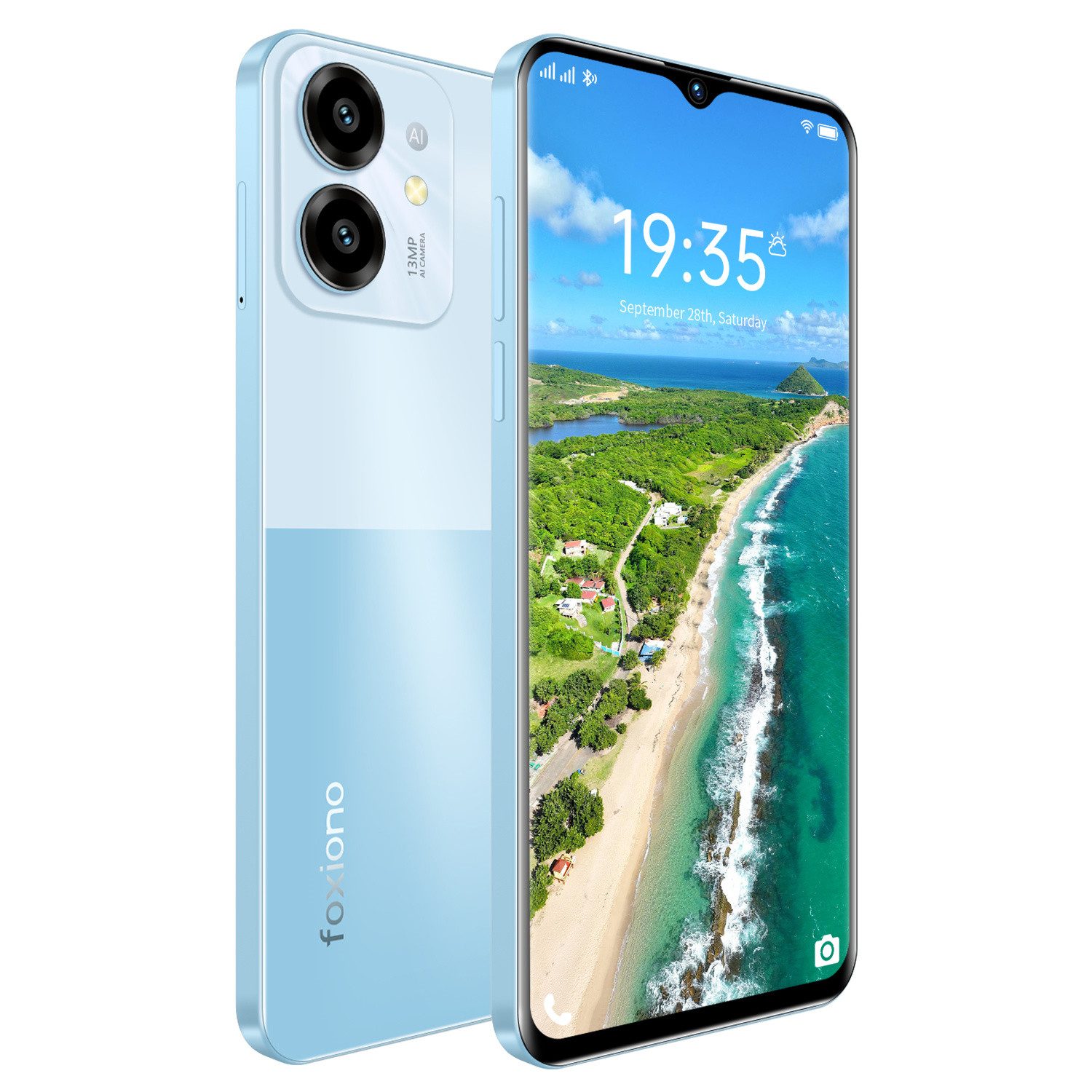 HT H22 Handy (6.5 Zoll, 13 MP Kamera, Entsperren Telefon, Android 11, 4GRAM, 64GROM, 4G-LTE Smartphone)
