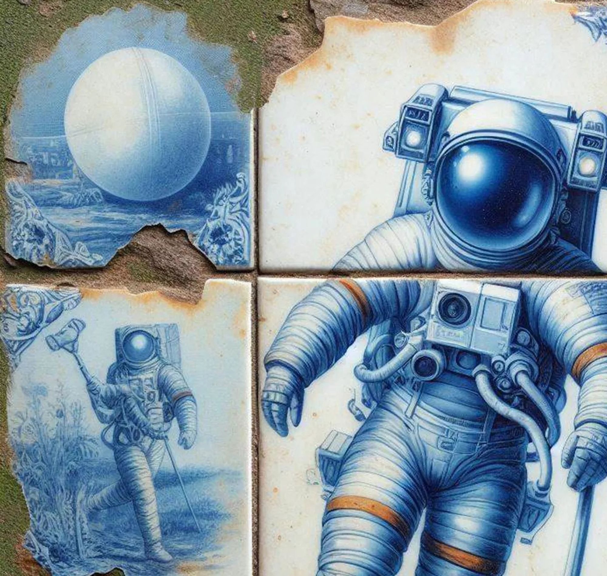Luc Best Kunstdruck Astronaut Giclée – Limited Edition FineArt-Druck auf Museumspapier, Astronaut, Wandbild - handsigniert, nummeriert, gestempelt, Echtheitszertifikat
