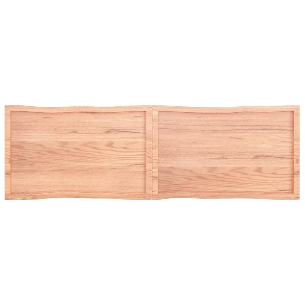 furnicato Tischplatte 200x60x(2-4) cm Massivholz St) (1 Baumkante Behandelt