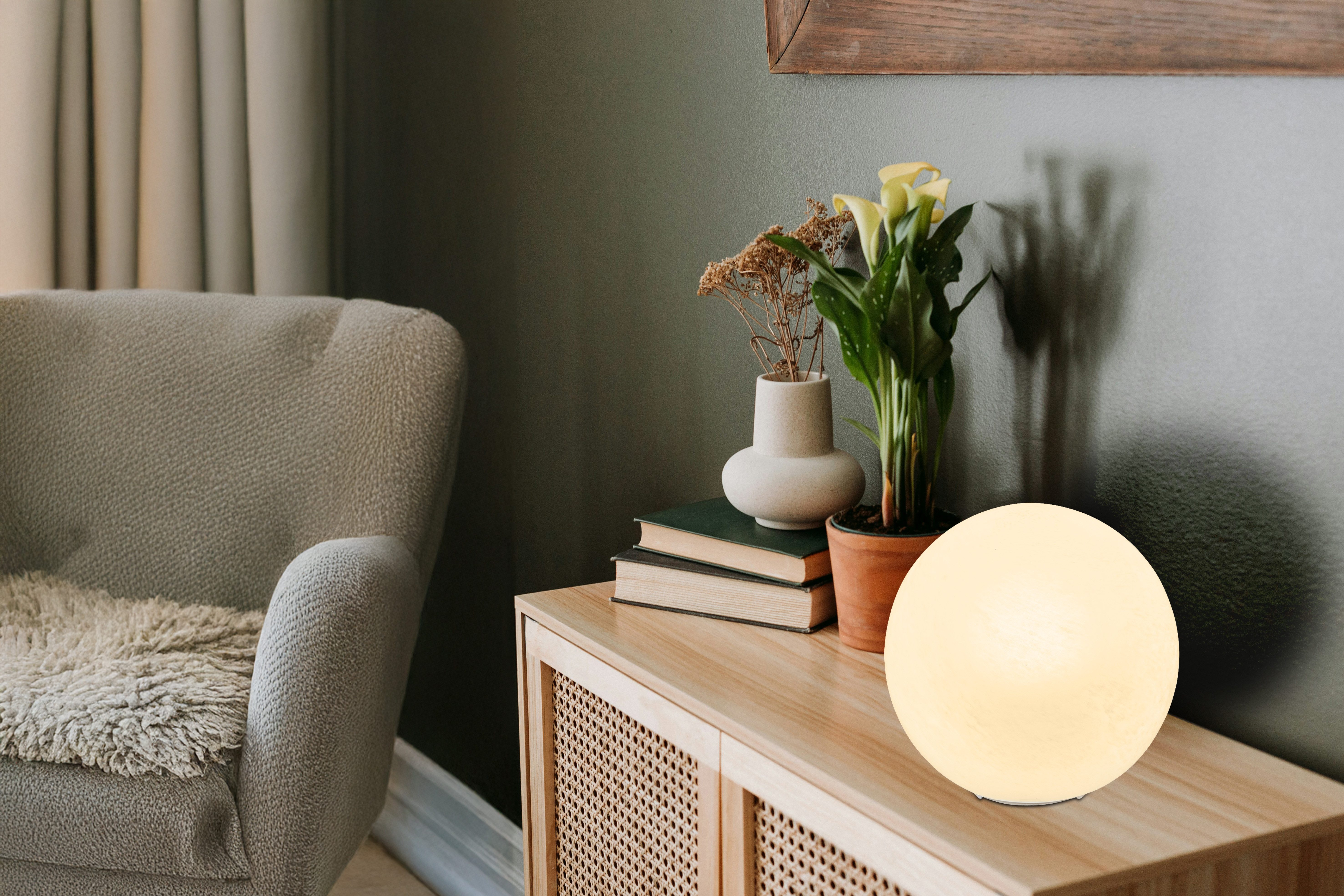 NOWA Tischleuchte KOP, ohne Leuchtmittel, Tischlampe rund Kugel Kugellampe günstig online kaufen