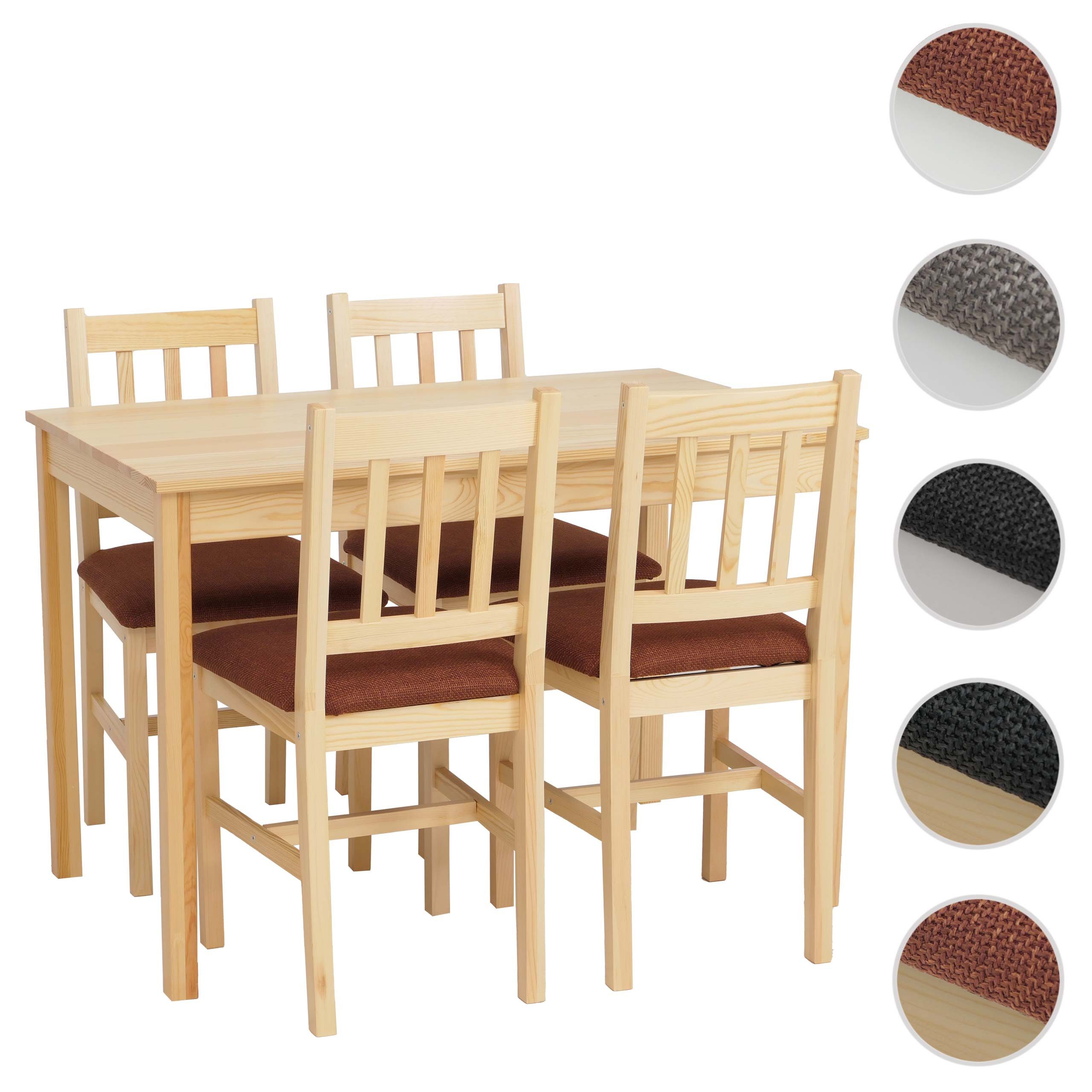 MCW Sitzgruppe MCW-F77-SMP, (5-tlg), Stabiler Tisch mit pflegeleichter Oberfläche