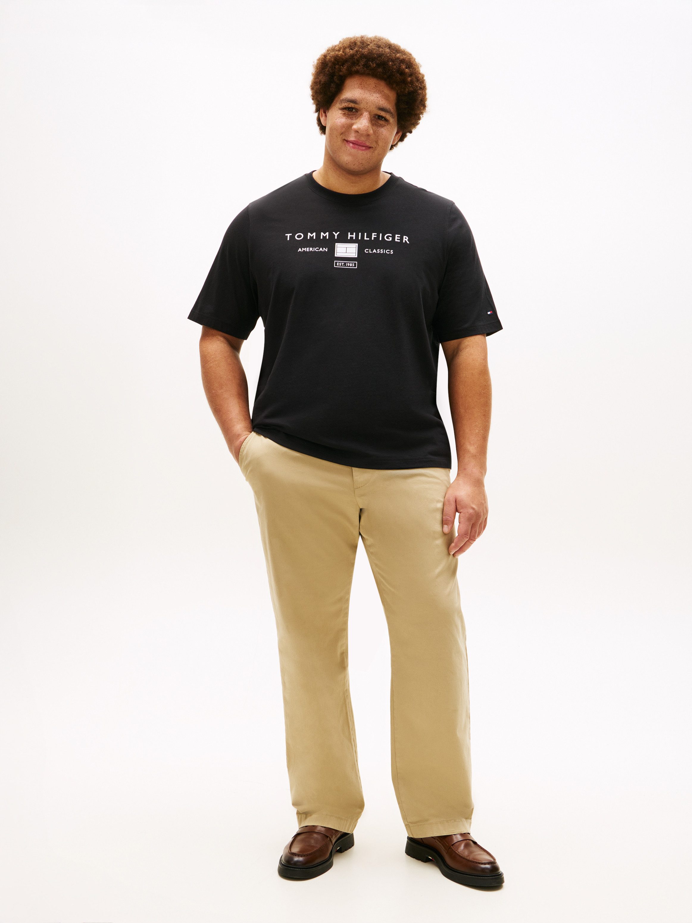Tommy Hilfiger Big & Tall T-Shirt BT-BRAND LOVE MONO STACK Große Größen, aus Jersey mit Logo, normale Passform